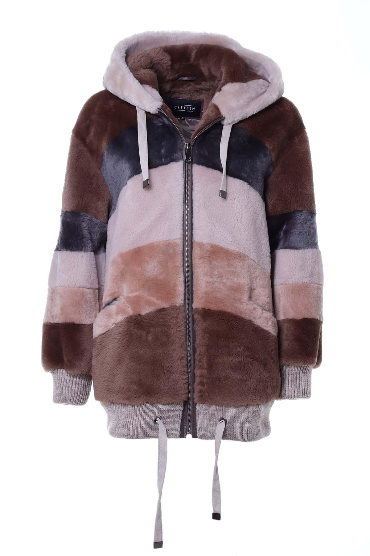 Pelliccia Donna Cityzen MERVEILLE MERINOS MULTICOLOR — vista 7