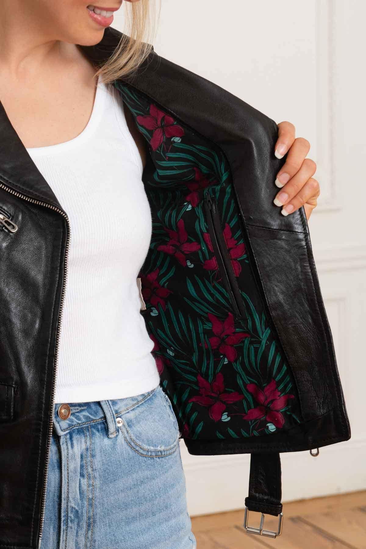 Damen Jacke Rose Garden PAULA LAMB VITA BLACK — Ansicht 5