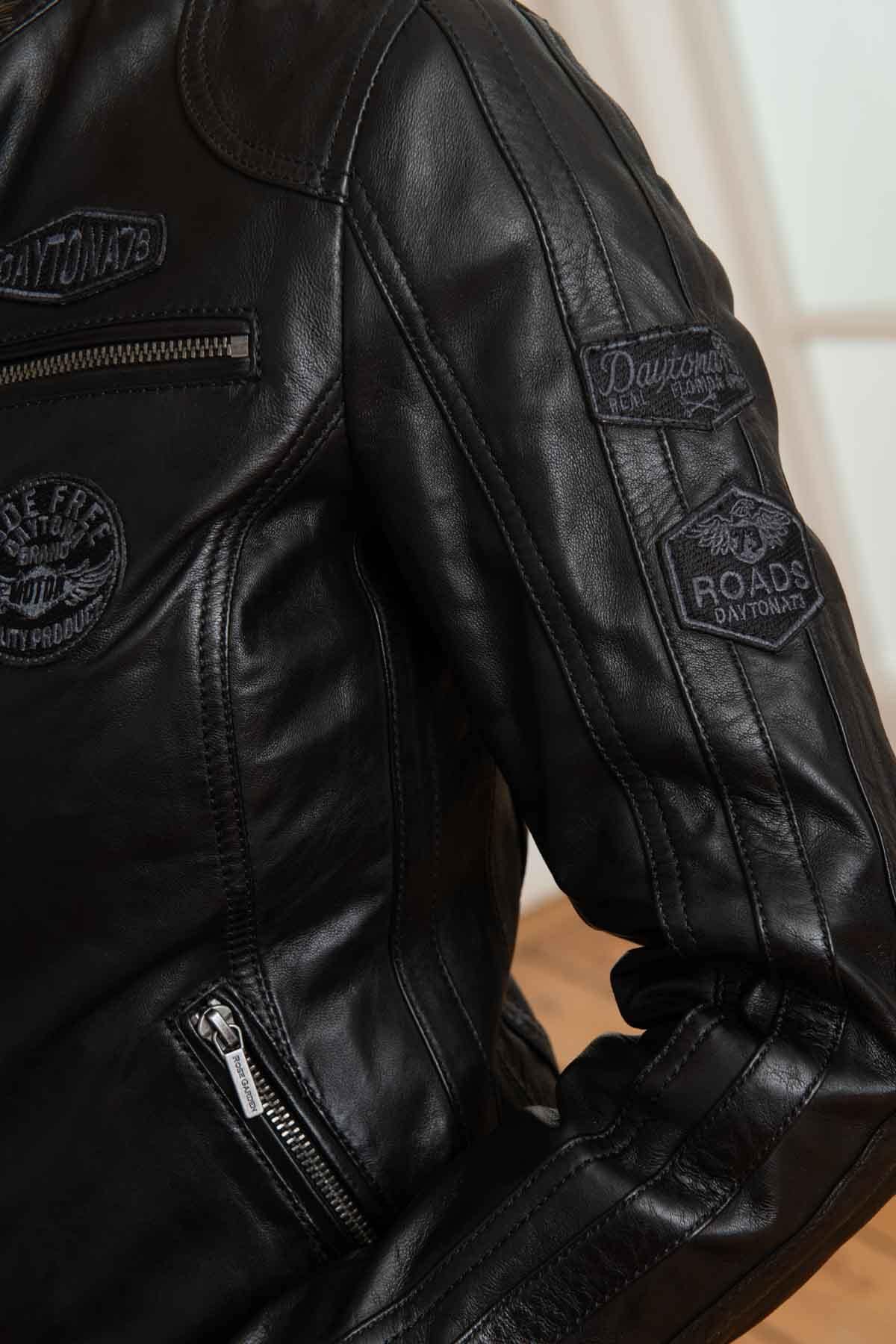 Chaqueta Mujeres Rose Garden OLIVERA SHEEP ATLAS BLACK BLACK — vista 3