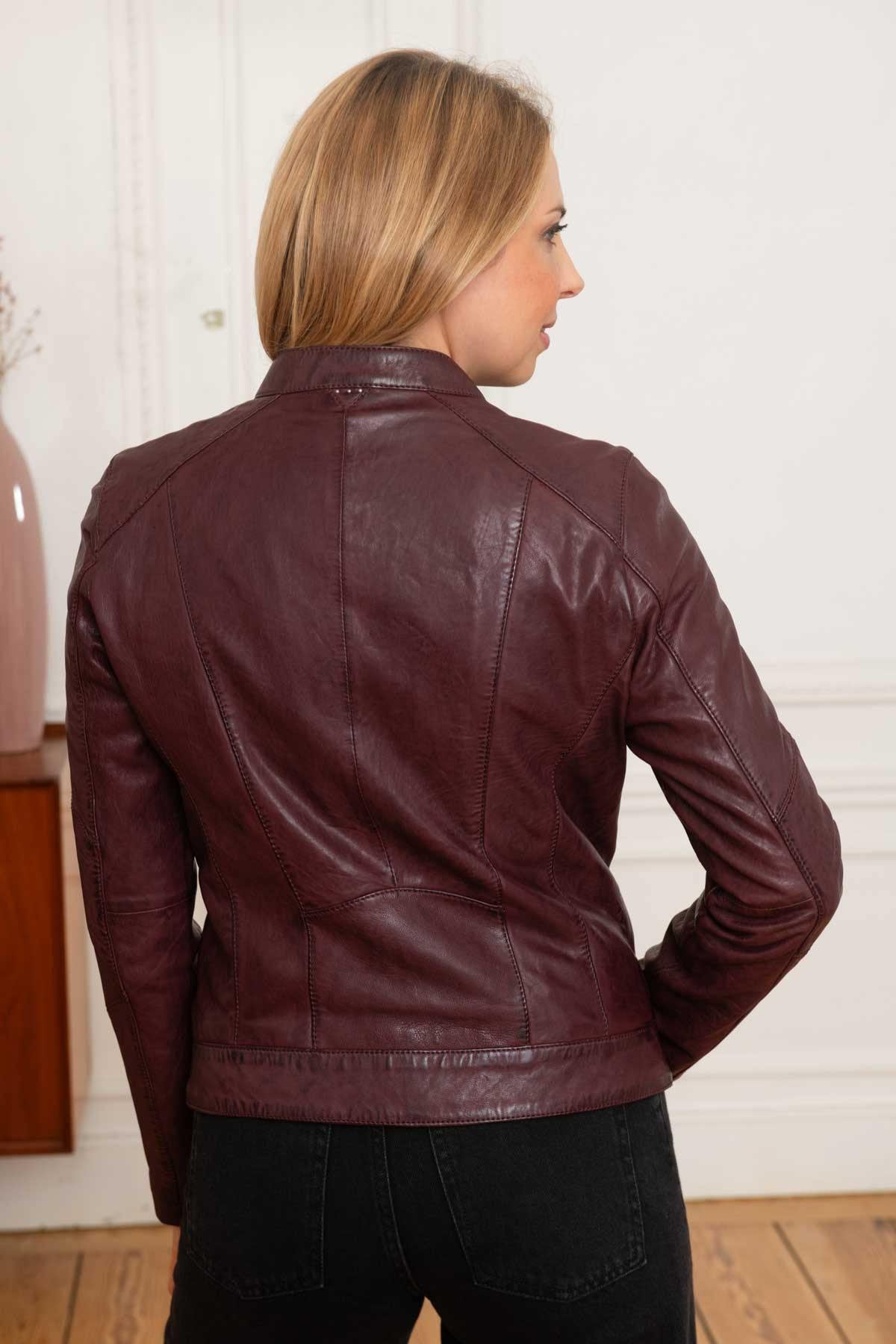 Giacche Donna Rose Garden JOLYA LAMB VITA BURGANDY — vista 5