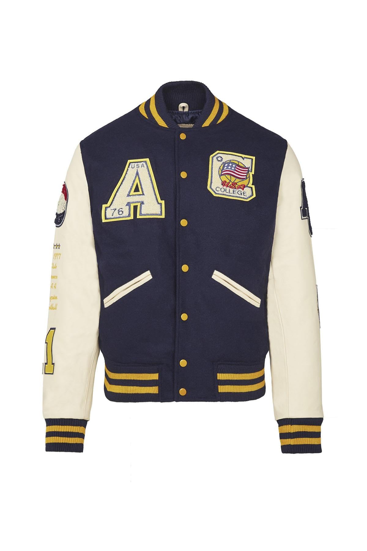 Blouson Homme American College AC-17 NAVY BEIGE — vue 9
