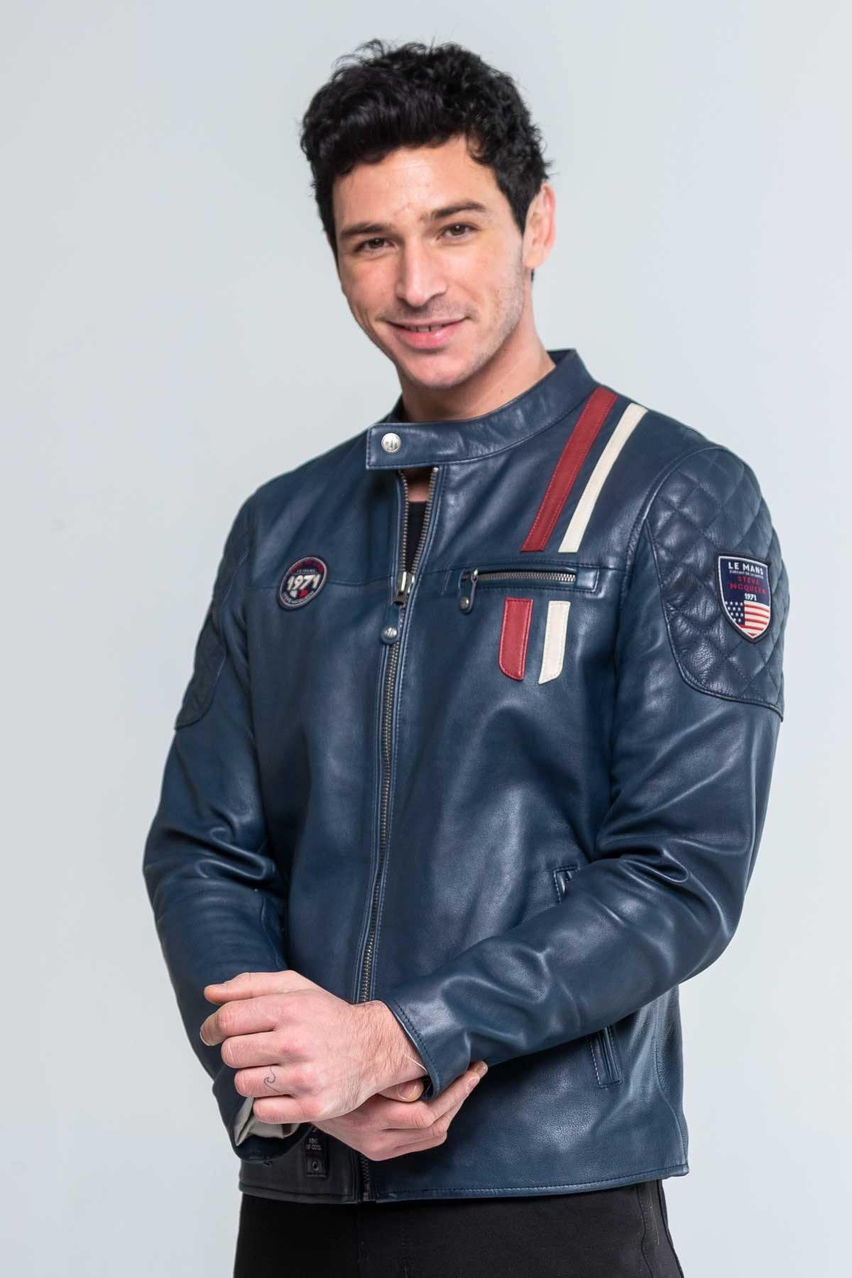 Chaqueta Hombre Steve Mcqueen LENNY3 ROYAL BLUE — vista 5