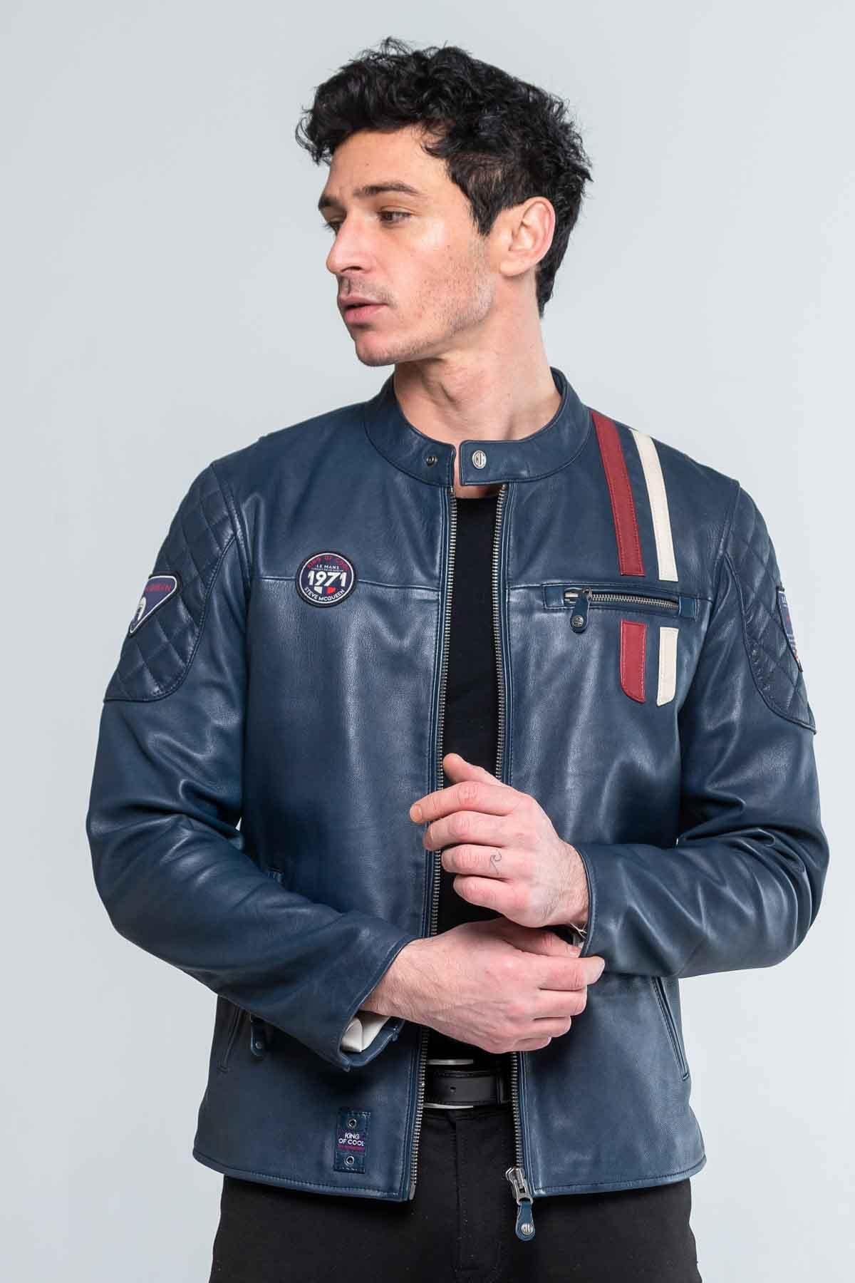 Chaqueta Hombre Steve Mcqueen LENNY3 ROYAL BLUE — vista 2
