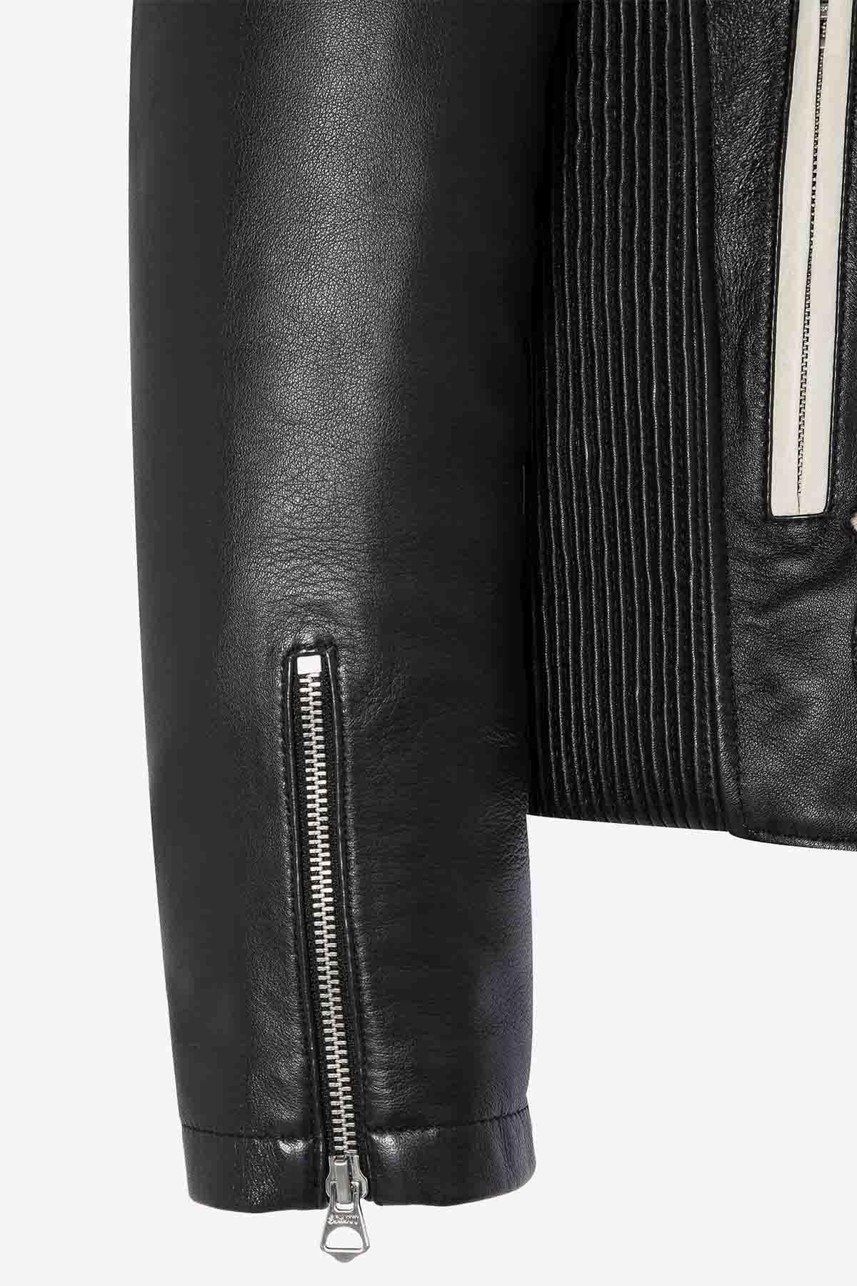 Giacche Uomo Schott LCBIKERBADGE BLACK — vista 12
