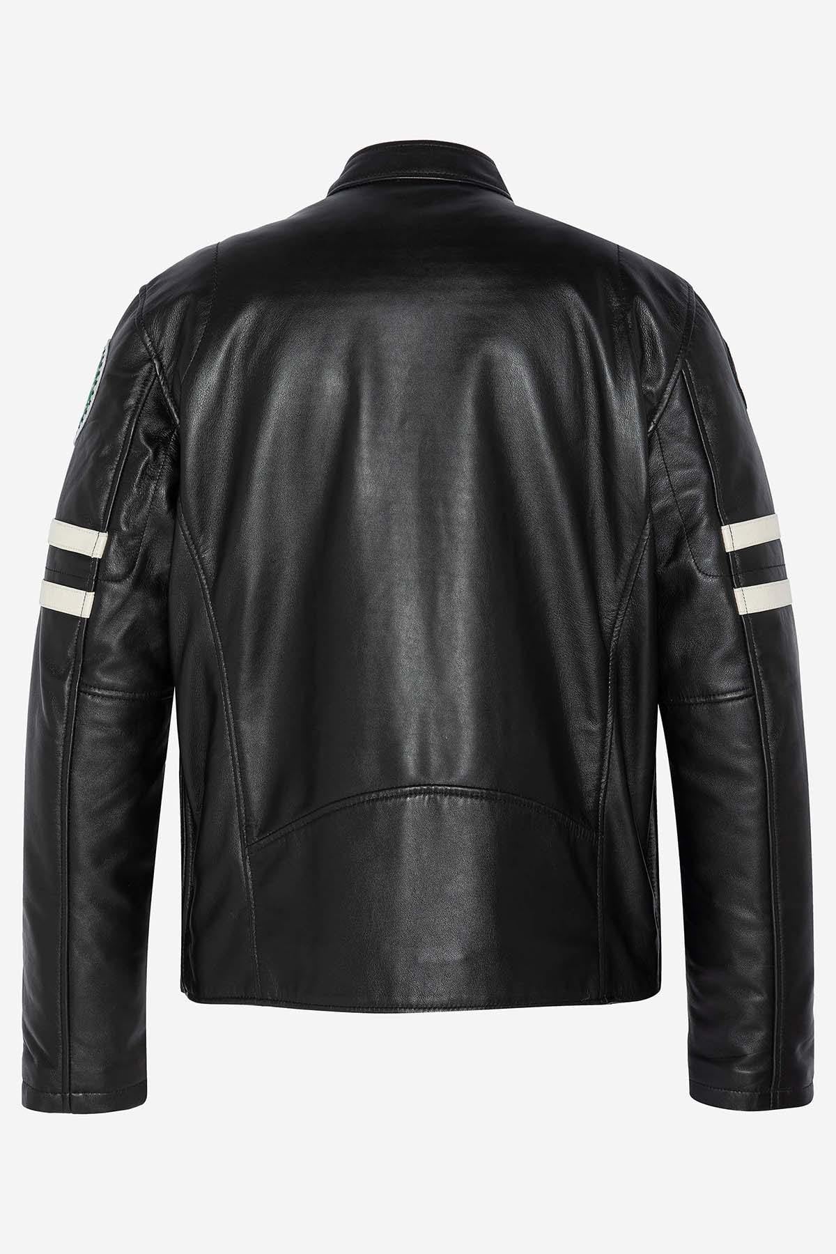 Giacche Uomo Schott LCBIKERBADGE BLACK — vista 11