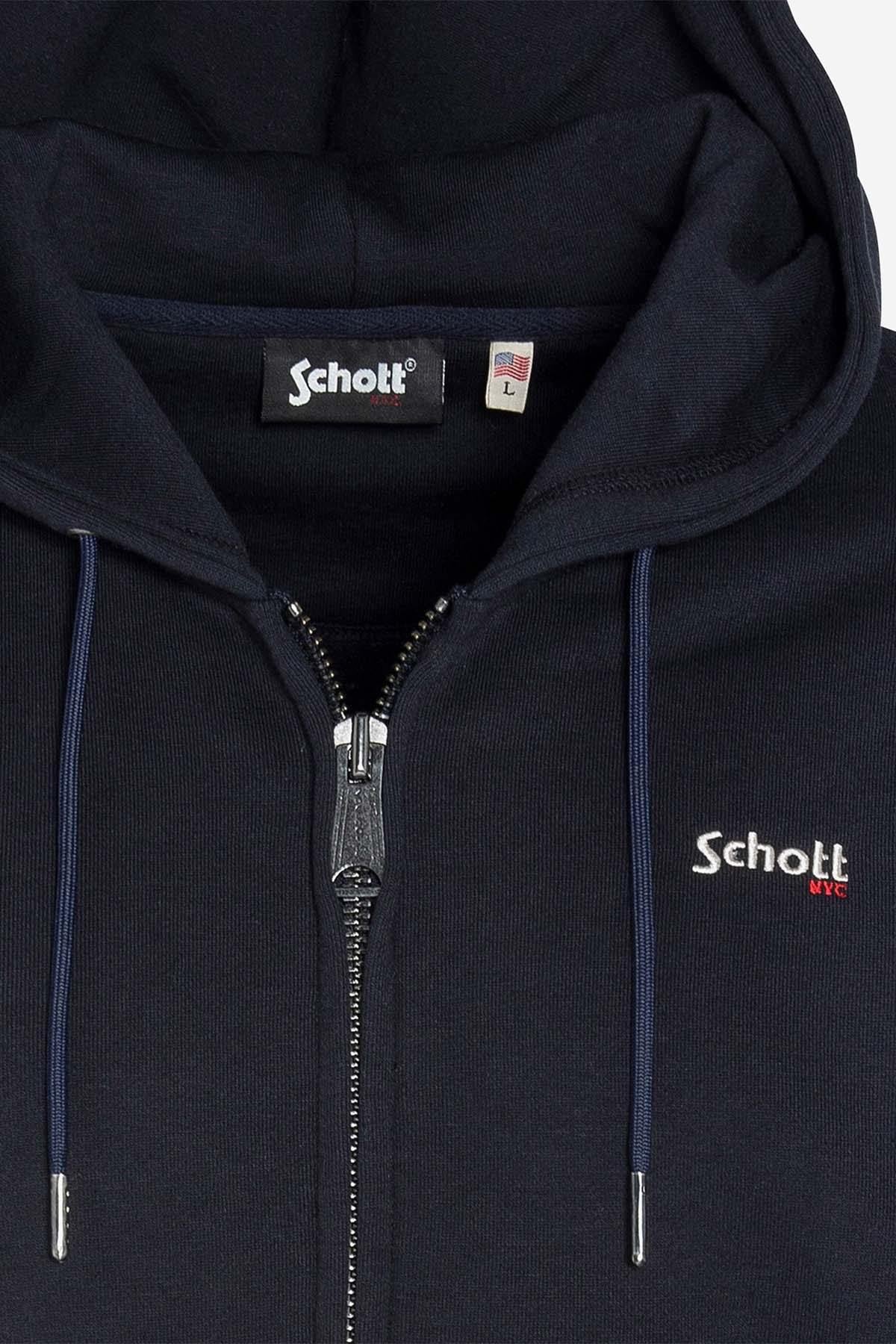 Pull Schott NYC Col Camionneur - Homme | Acrylique & Laine | Style Rétro