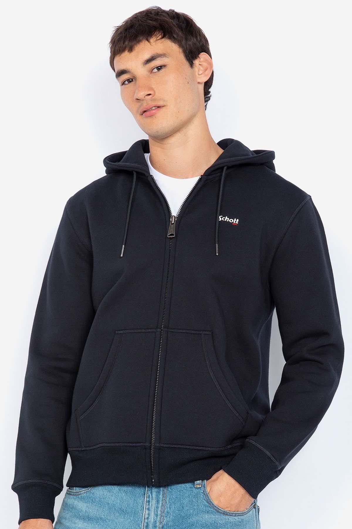 Pull/sweatshirt Homme Schott SWCASUAL3 NAVY — vue 1