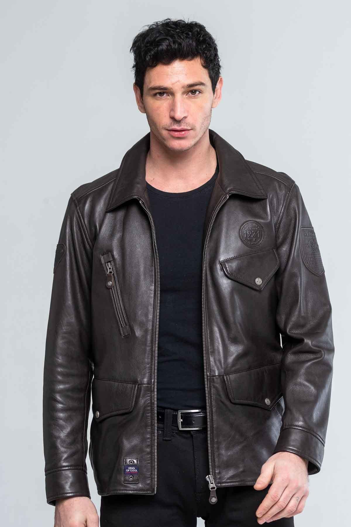 Chaqueta Hombre Steve Mcqueen SEDWICK3 DARK BROWN — vista 1