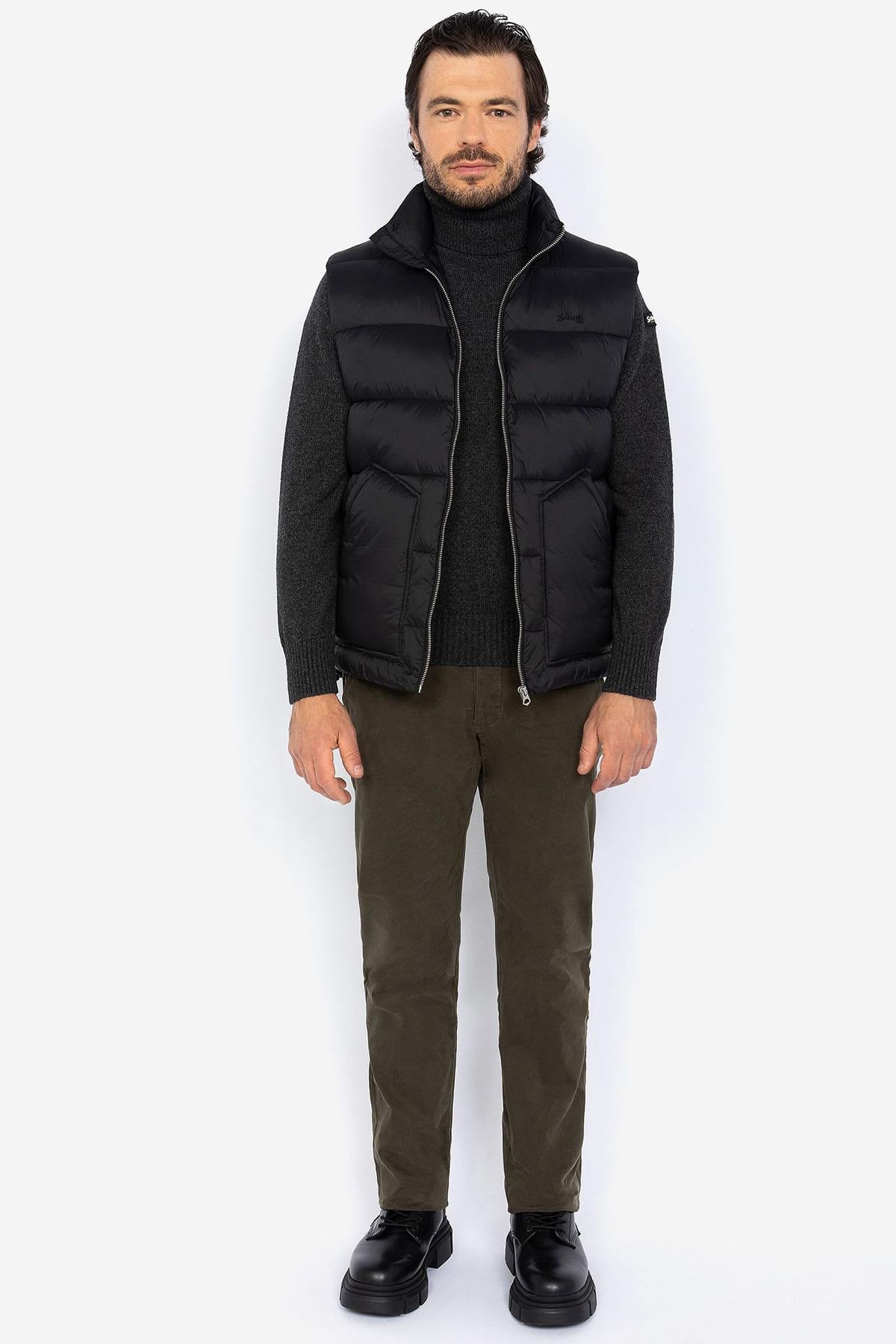 Giacche Uomo Schott HAWKVRS BLACK/BLACK — vista 3
