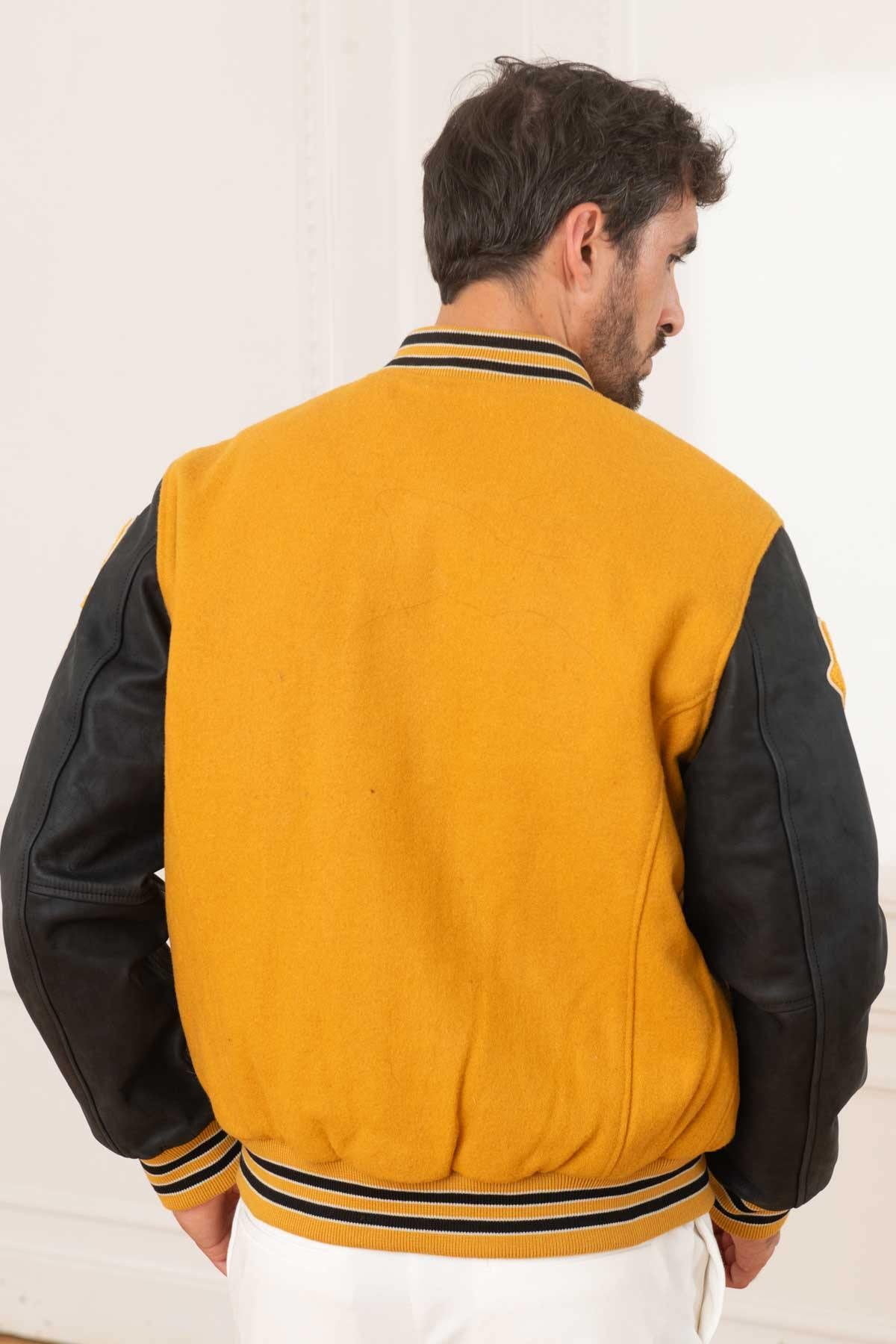 Herren Jacke Schott LCTEDDYBD2 YELLOW/BLACK — Ansicht 5
