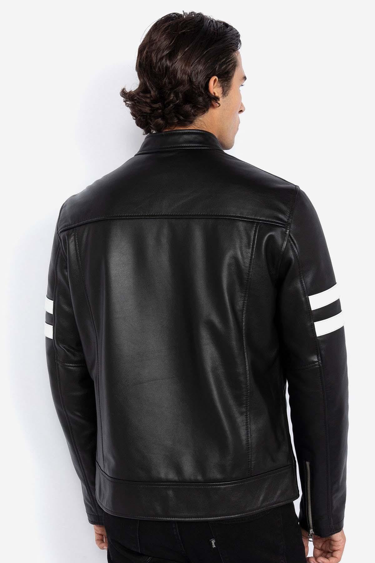Chaqueta Hombre Schott LCMOTORVINT BLACK — vista 5