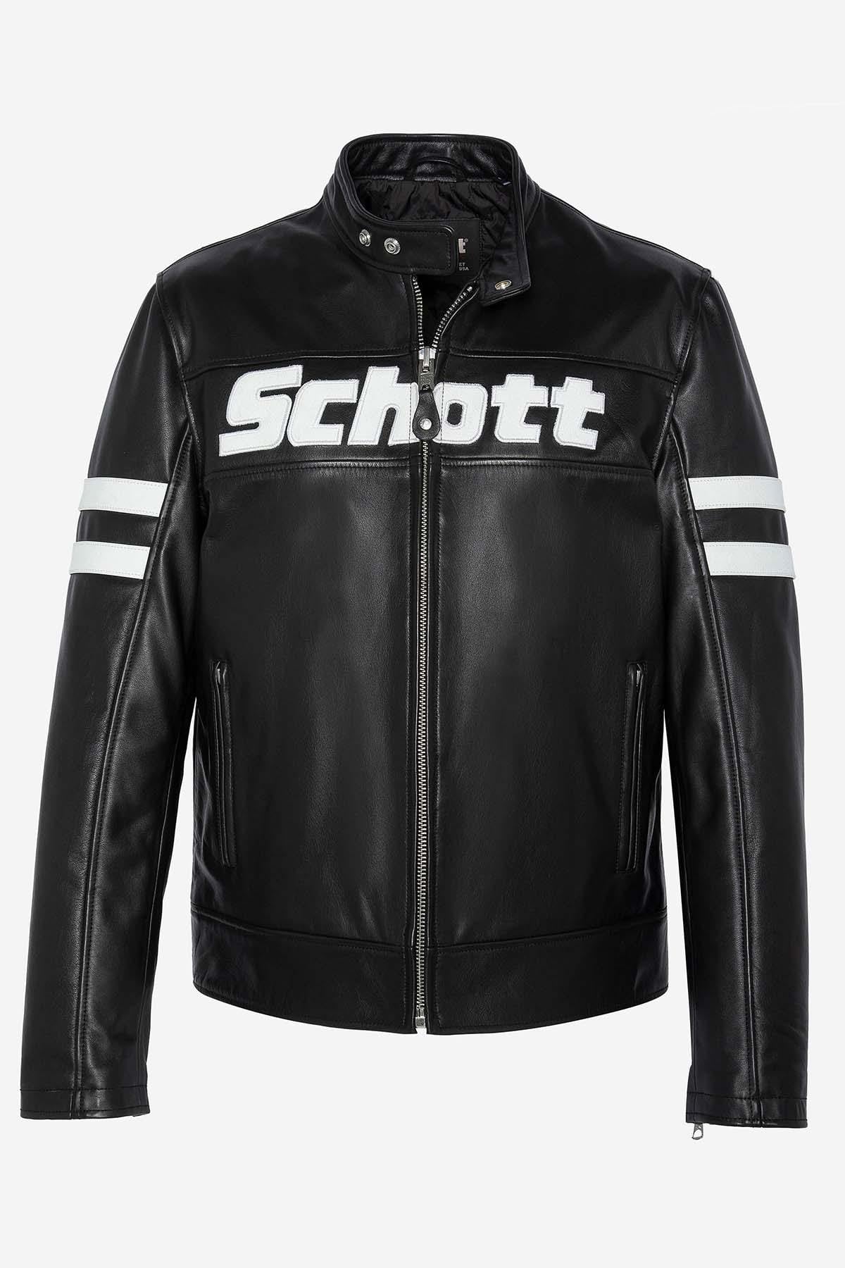 Chaqueta Hombre Schott LCMOTORVINT BLACK — vista 7