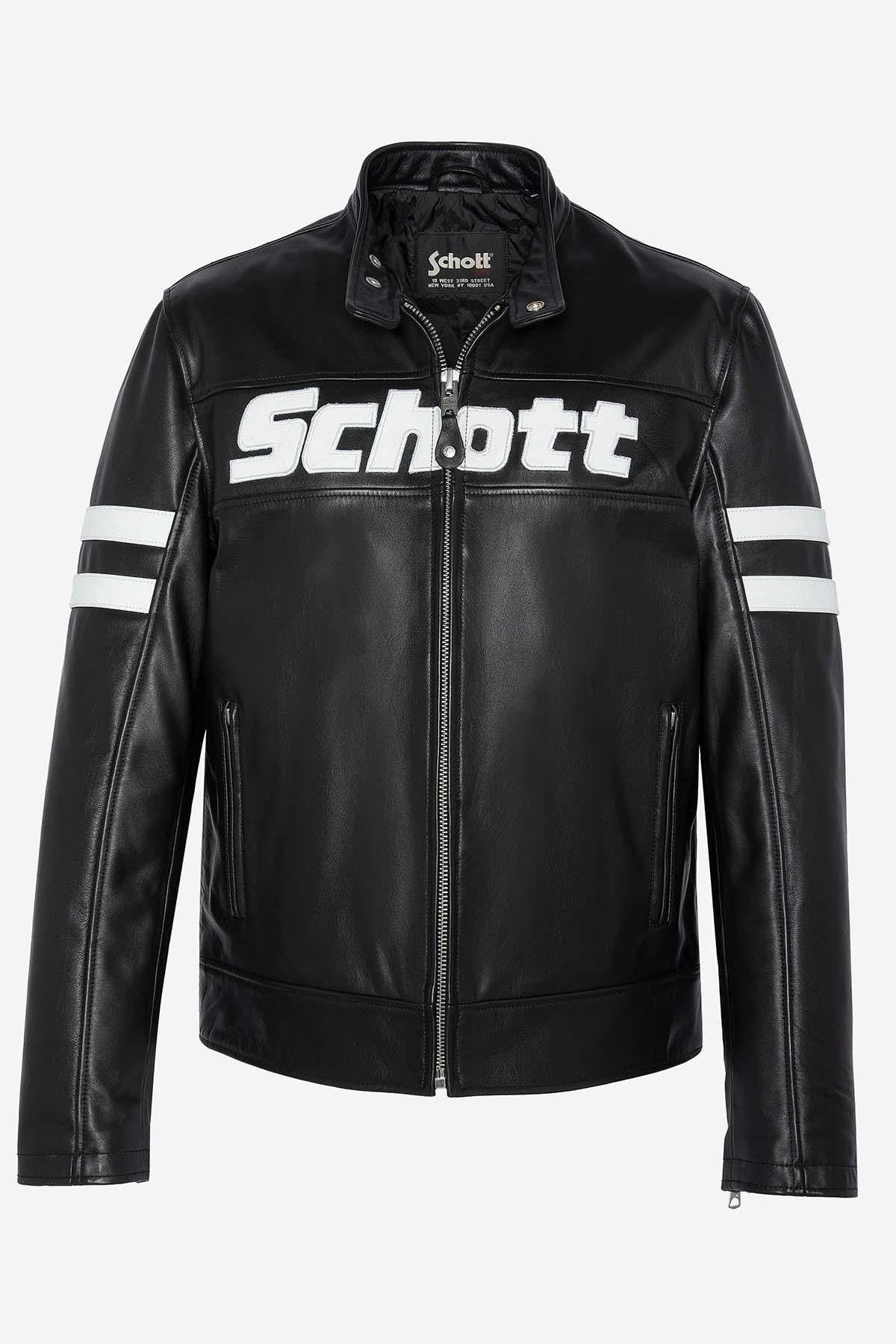 Chaqueta Hombre Schott LCMOTORVINT BLACK — vista 6