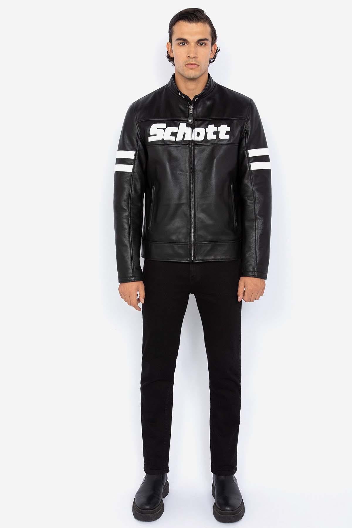 Chaqueta Hombre Schott LCMOTORVINT BLACK — vista 2