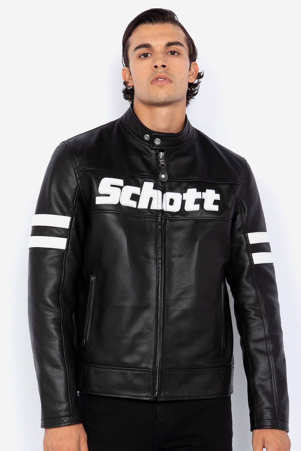 Chaqueta Hombre Schott LCMOTORVINT BLACK — vista 4