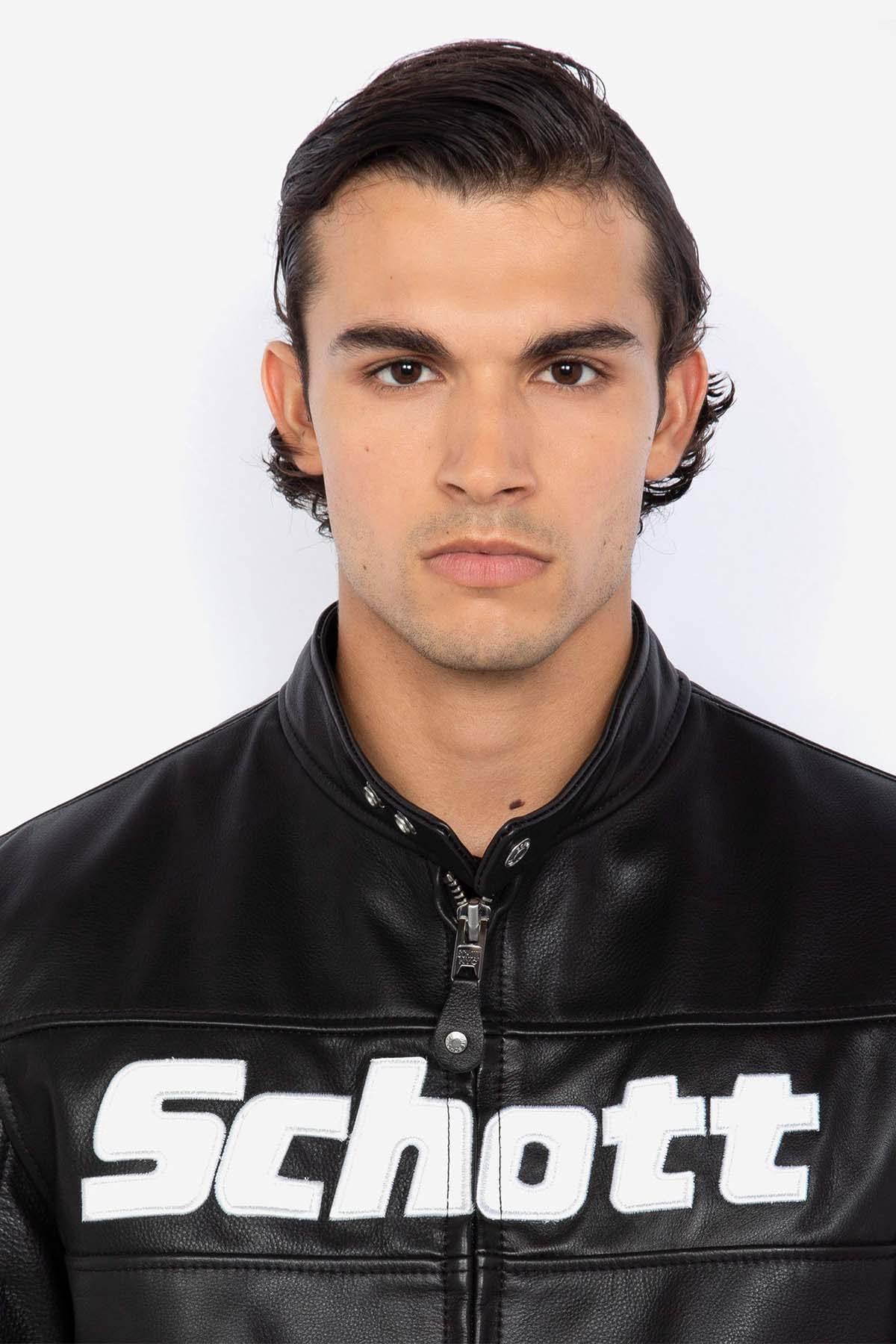 Chaqueta Hombre Schott LCMOTORVINT BLACK — vista 3
