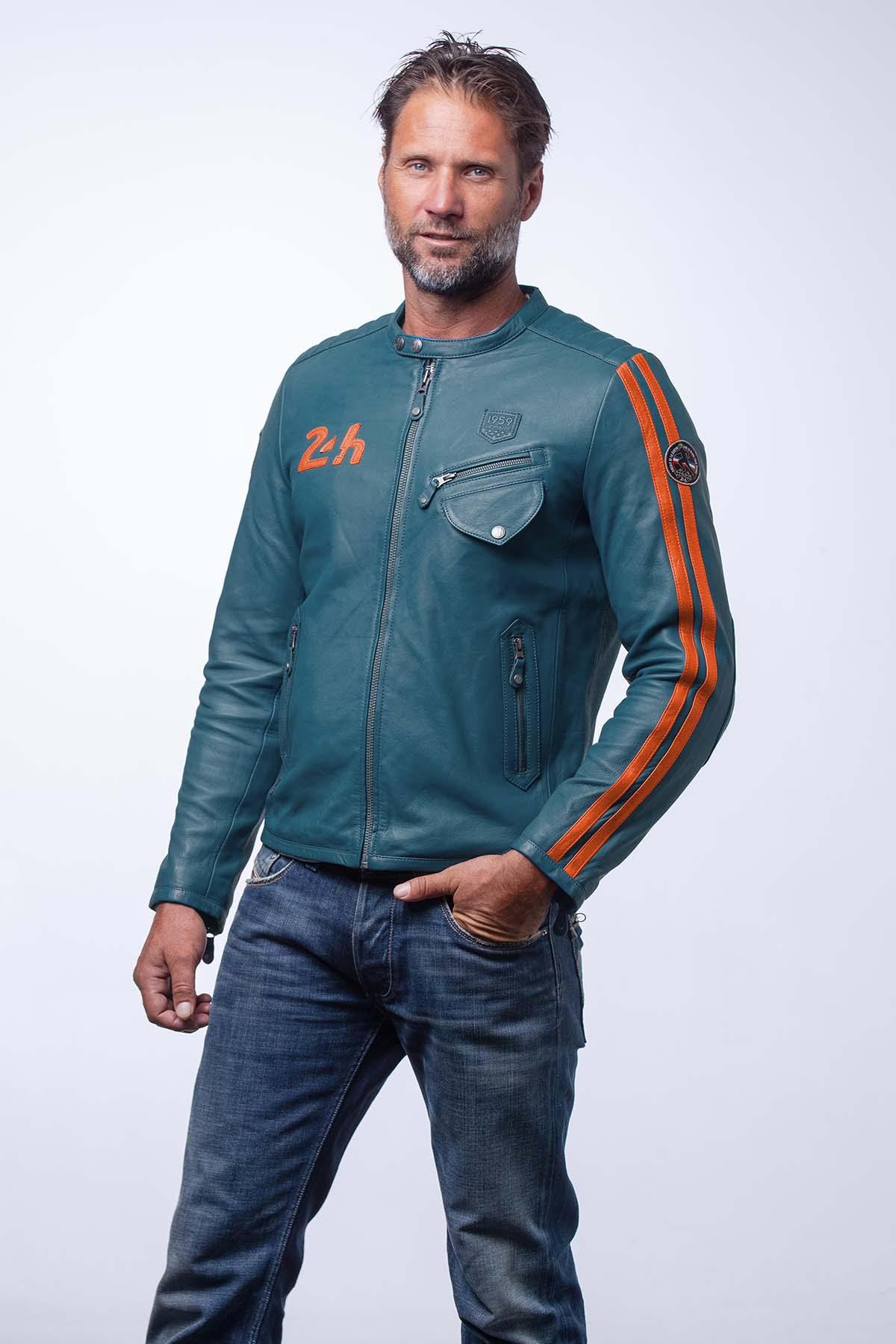 Chaqueta Hombre 24h Le Mans MARNE3 ROYAL BLEU/ORANGE — vista 2