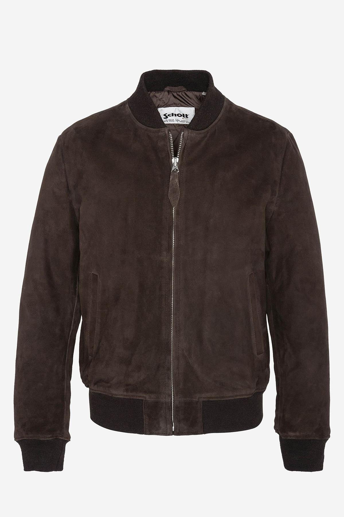 Giacche Uomo Schott LC3017 BROWN — vista 1