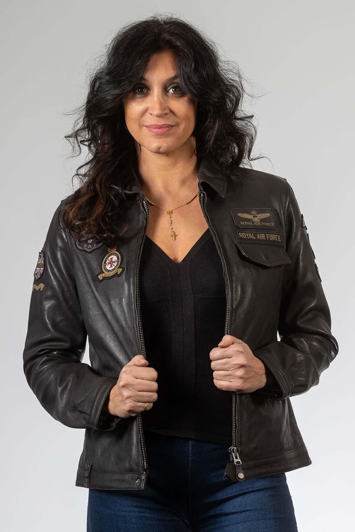 Giacche Donna Royal Air Force BEECKMAN DARK BROWN — vista 1