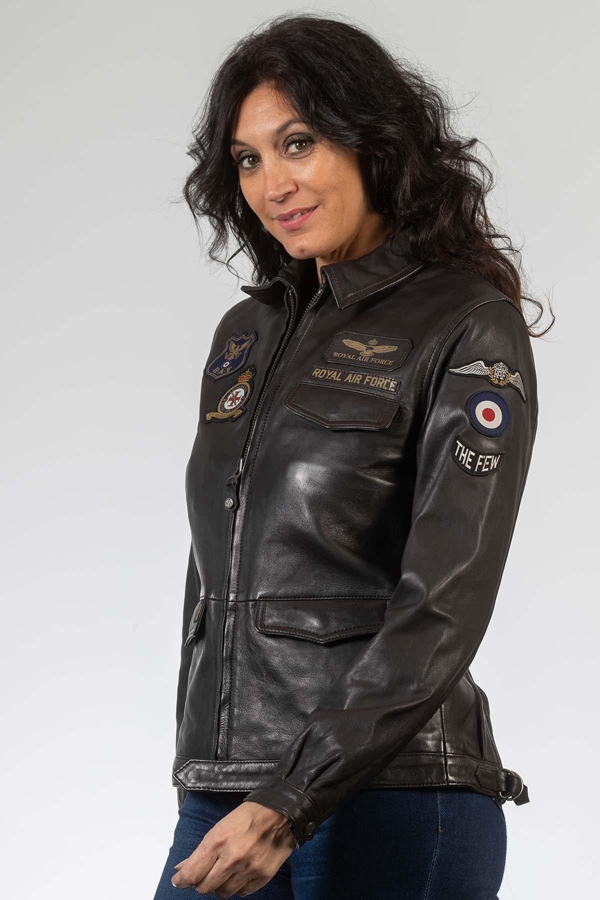 Giacche Donna Royal Air Force BEECKMAN DARK BROWN — vista 2