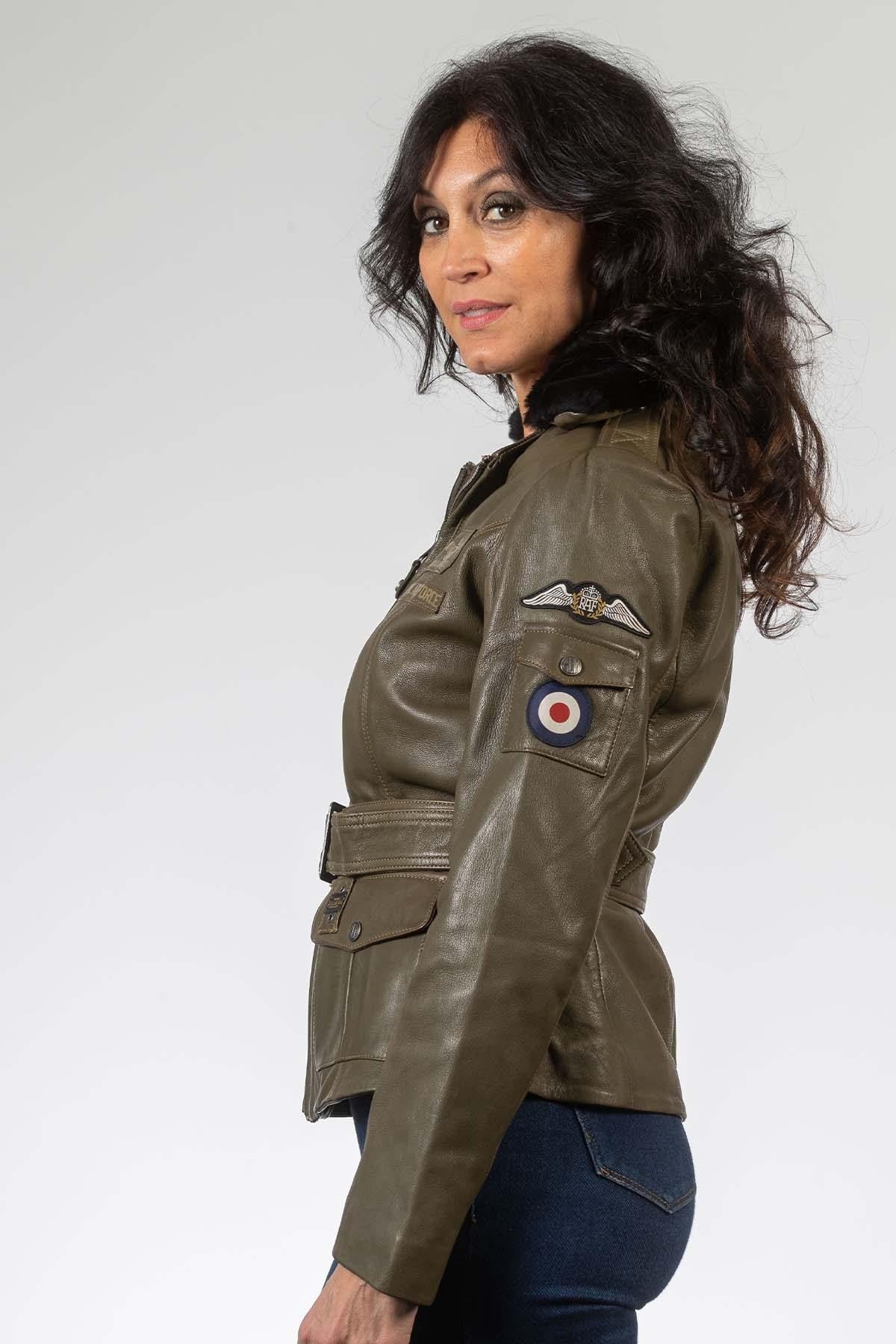Chaqueta Mujeres Royal Air Force SPITFIRE3 DARK KAKI — vista 3