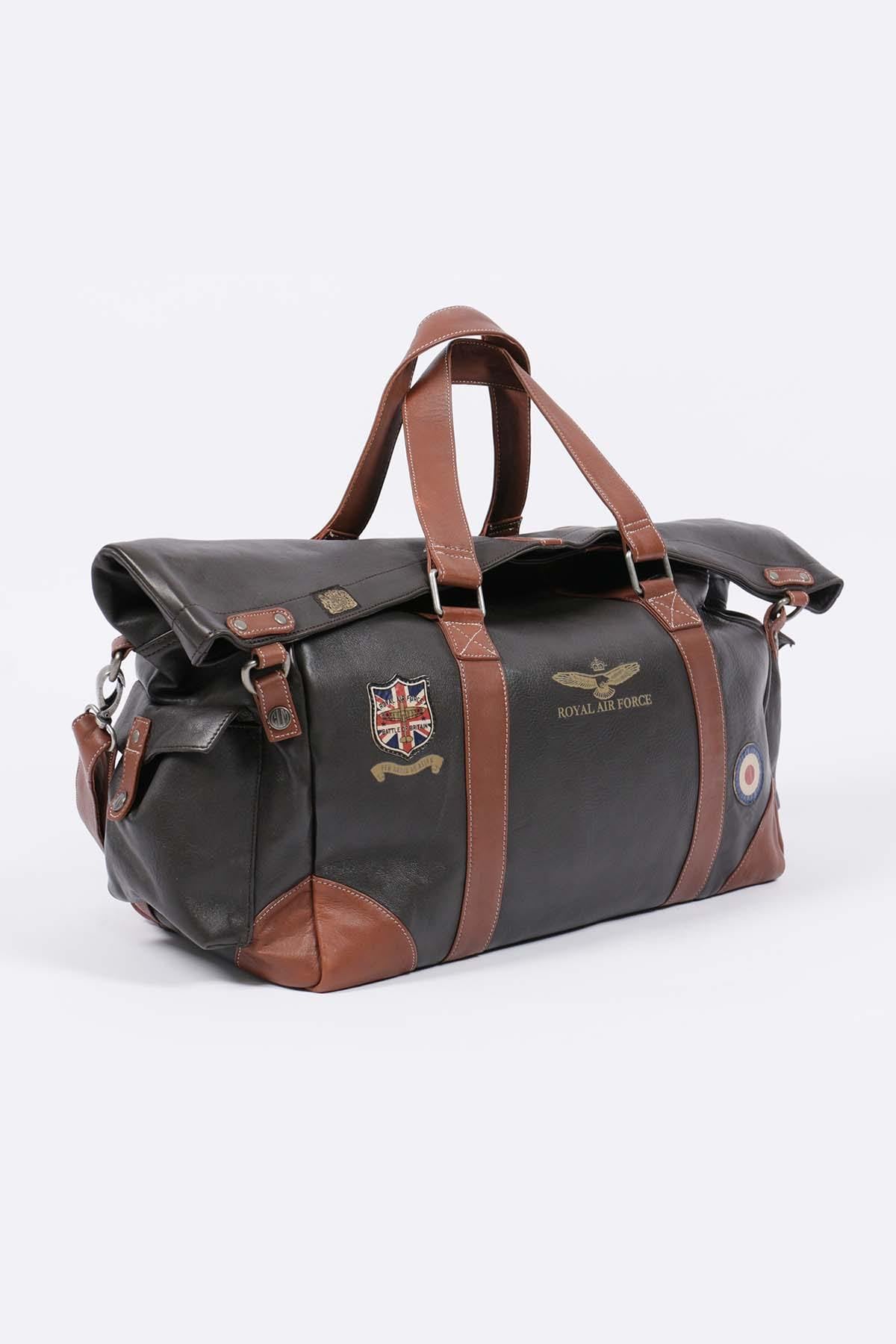 Bolsos Hombre Royal Air Force BADER3 DARK BROWN — vista 5
