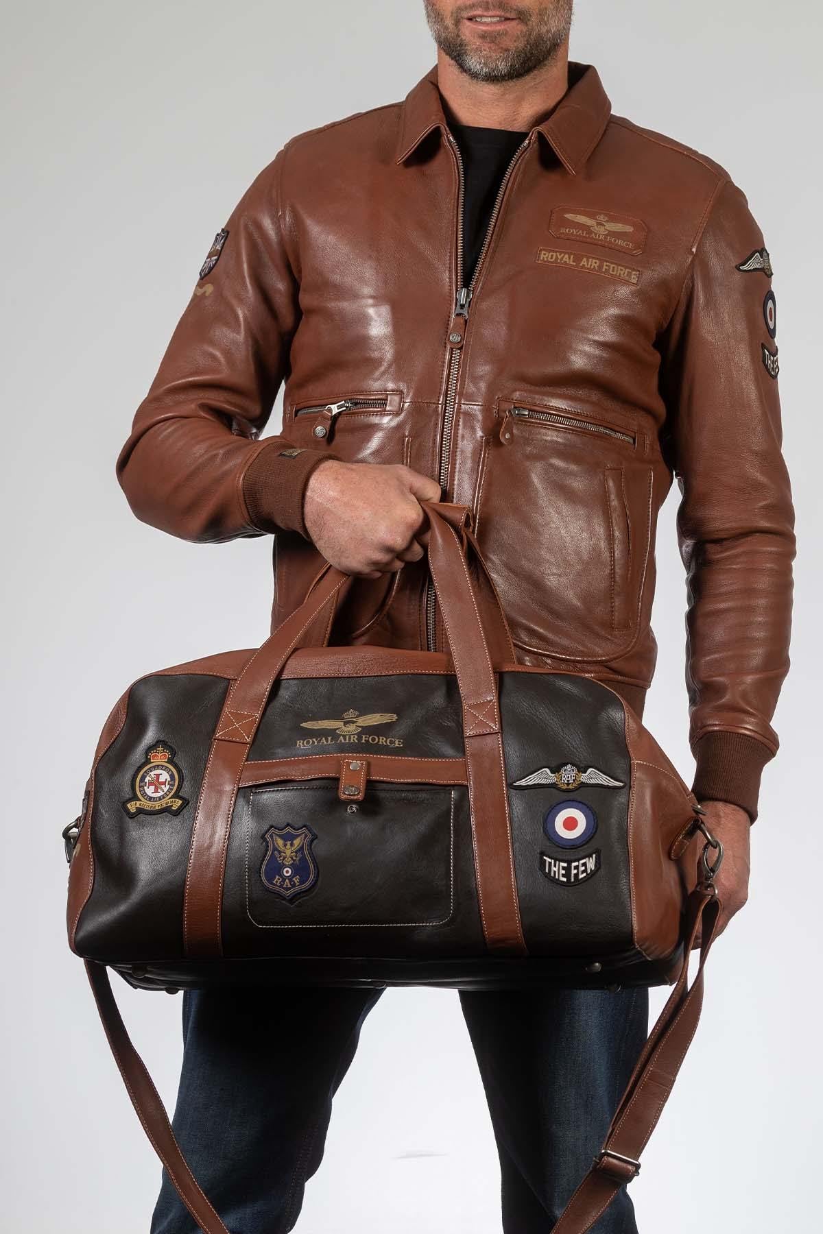 Bolsos Hombre Royal Air Force BRISTOL3 48H DARK BROWN — vista 1