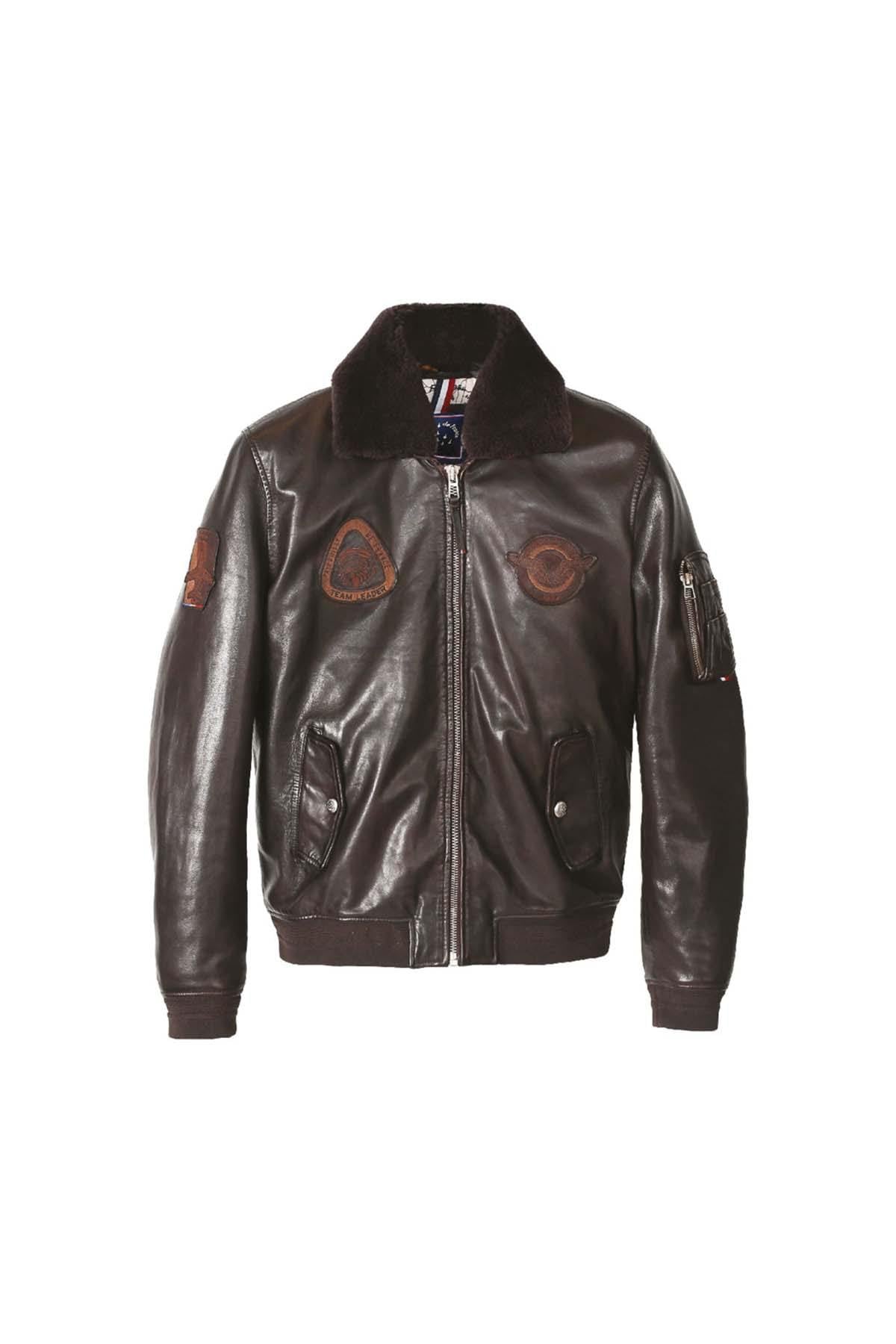 Giacche Uomo Patrouille De France BLOWER DITY DARK BROWN — vista 10