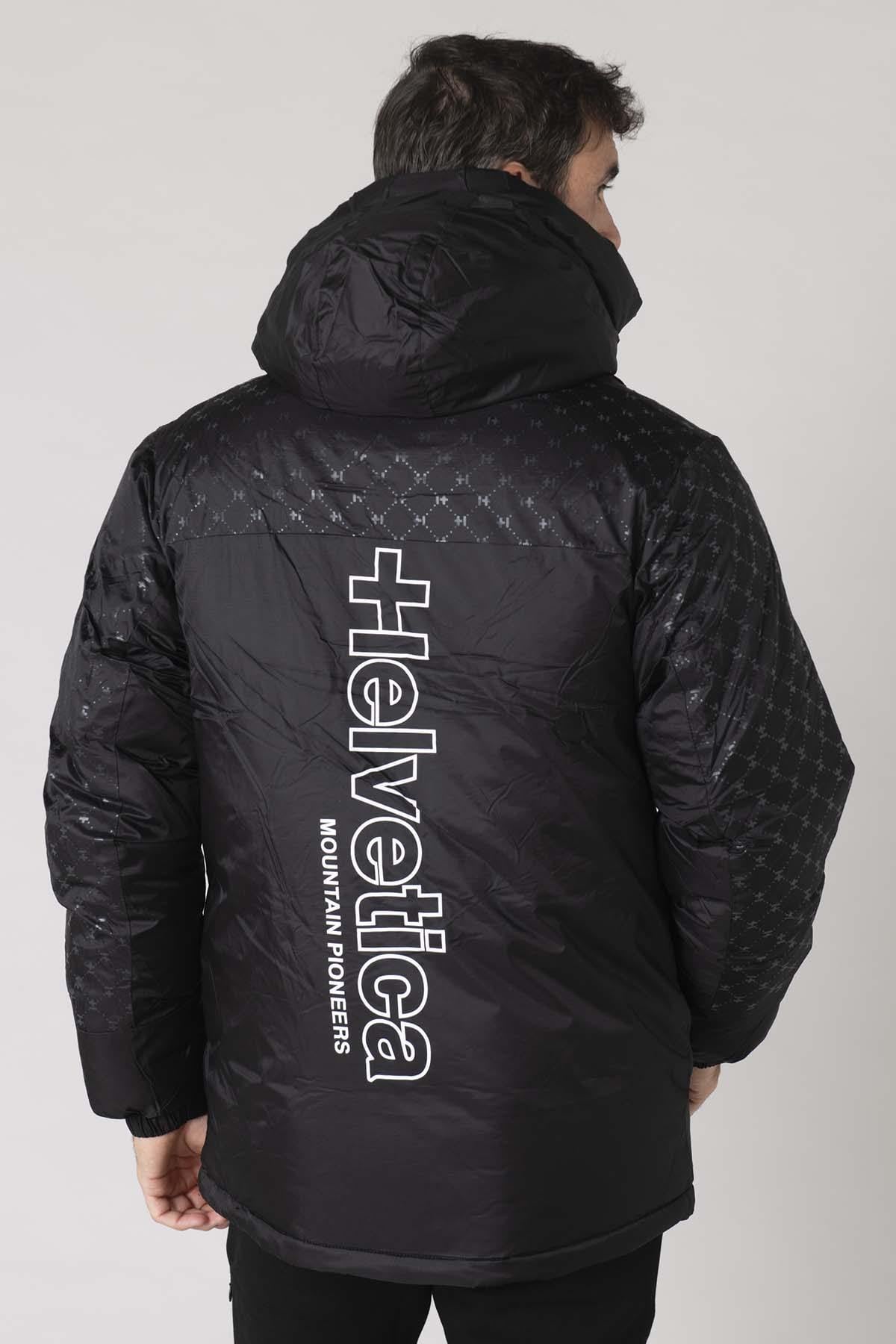 Giacche Uomo Helvetica Mountain Pioneers ALASKA2 BLACK PRINT — vista 2