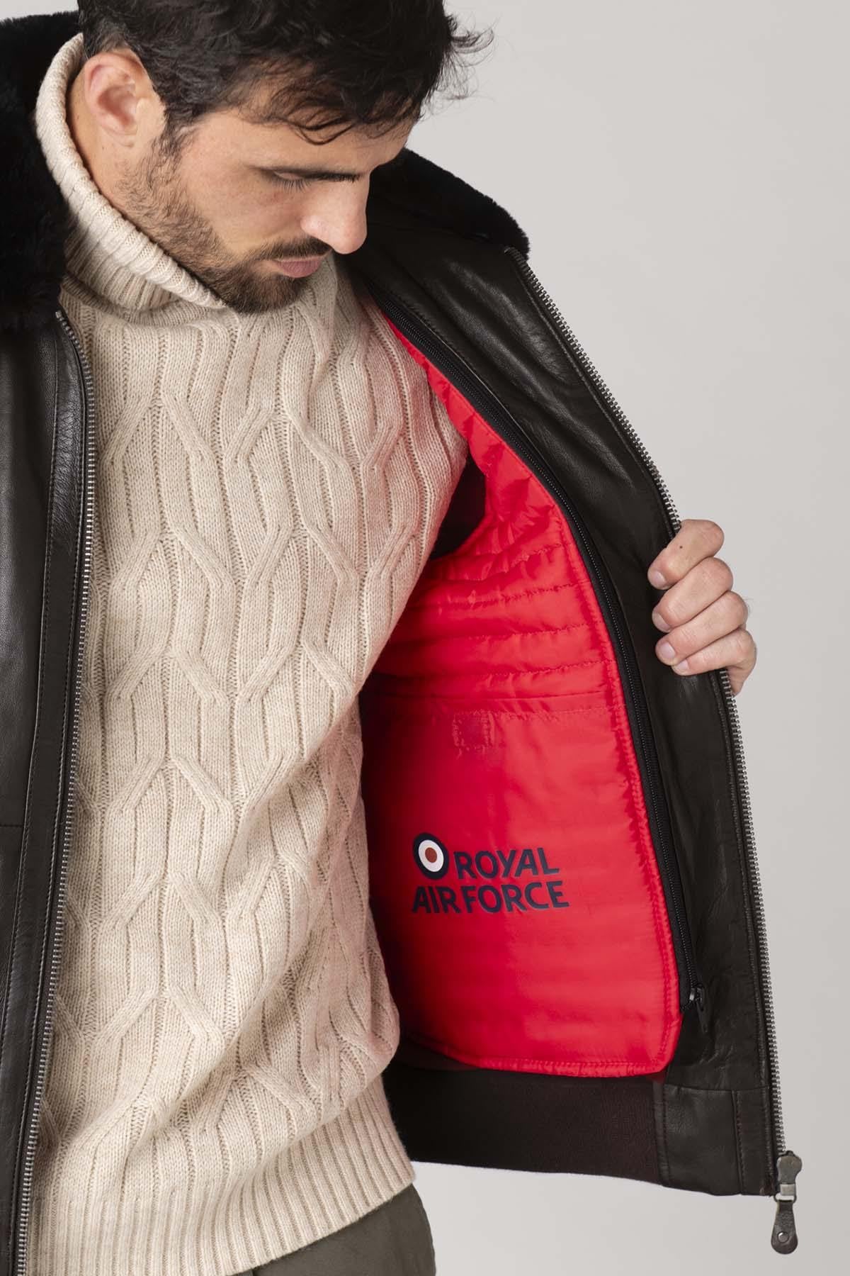 Chaqueta Hombre Royal Air Force BERLINER DARK BROWN — vista 6