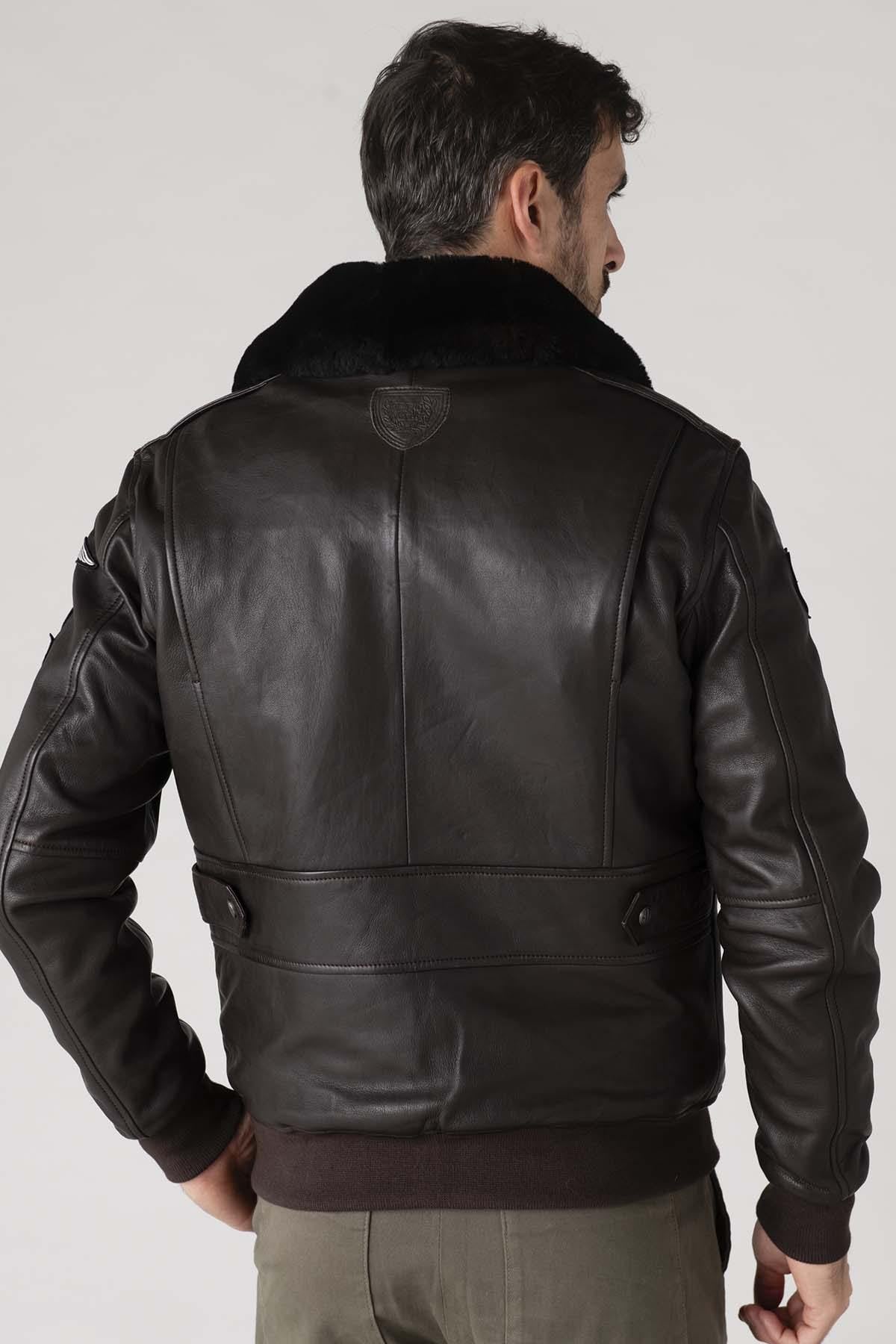 Chaqueta Hombre Royal Air Force BERLINER DARK BROWN — vista 9