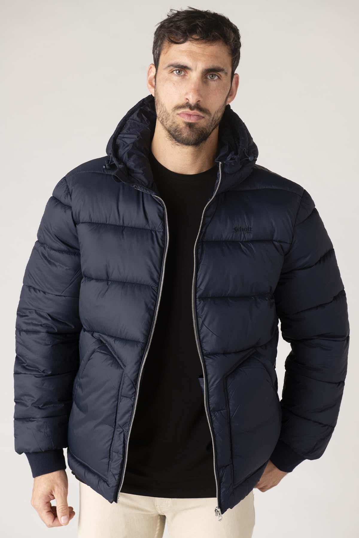 Giacche Uomo Schott HAWKRS NAVY/NAVY — vista 6