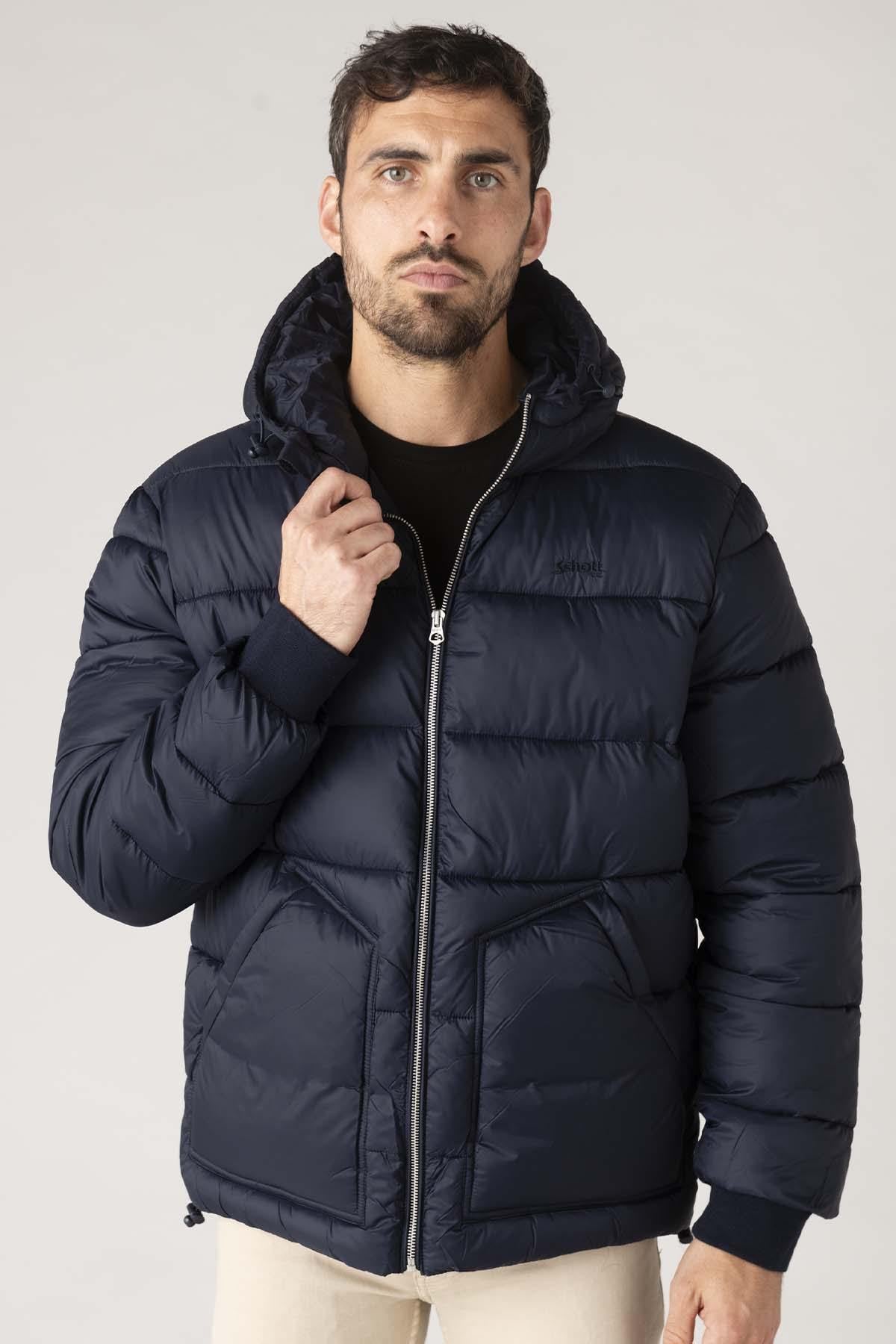 Giacche Uomo Schott HAWKRS NAVY/NAVY — vista 1