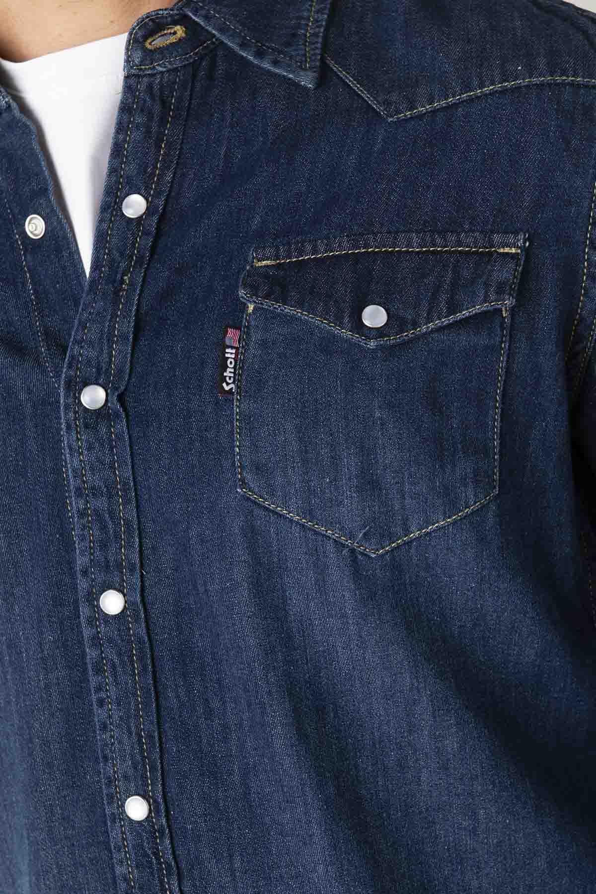 Camisa Hombre Schott SHTULSA BLUE — vista 3