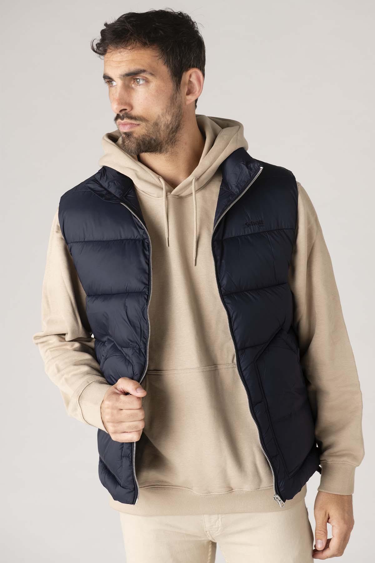 Blouson Homme Schott HAWKVRS NAVY/NAVY — vue 1