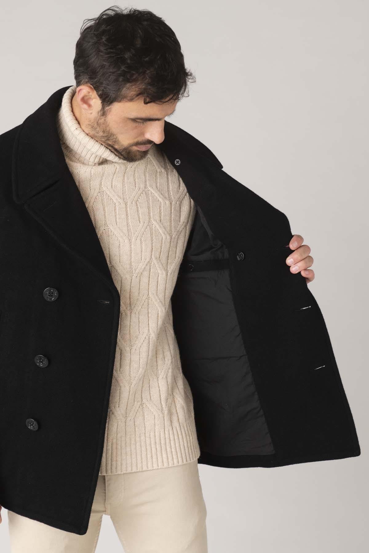 Herren Mantel Schott SEACOAT BLACK — Ansicht 5