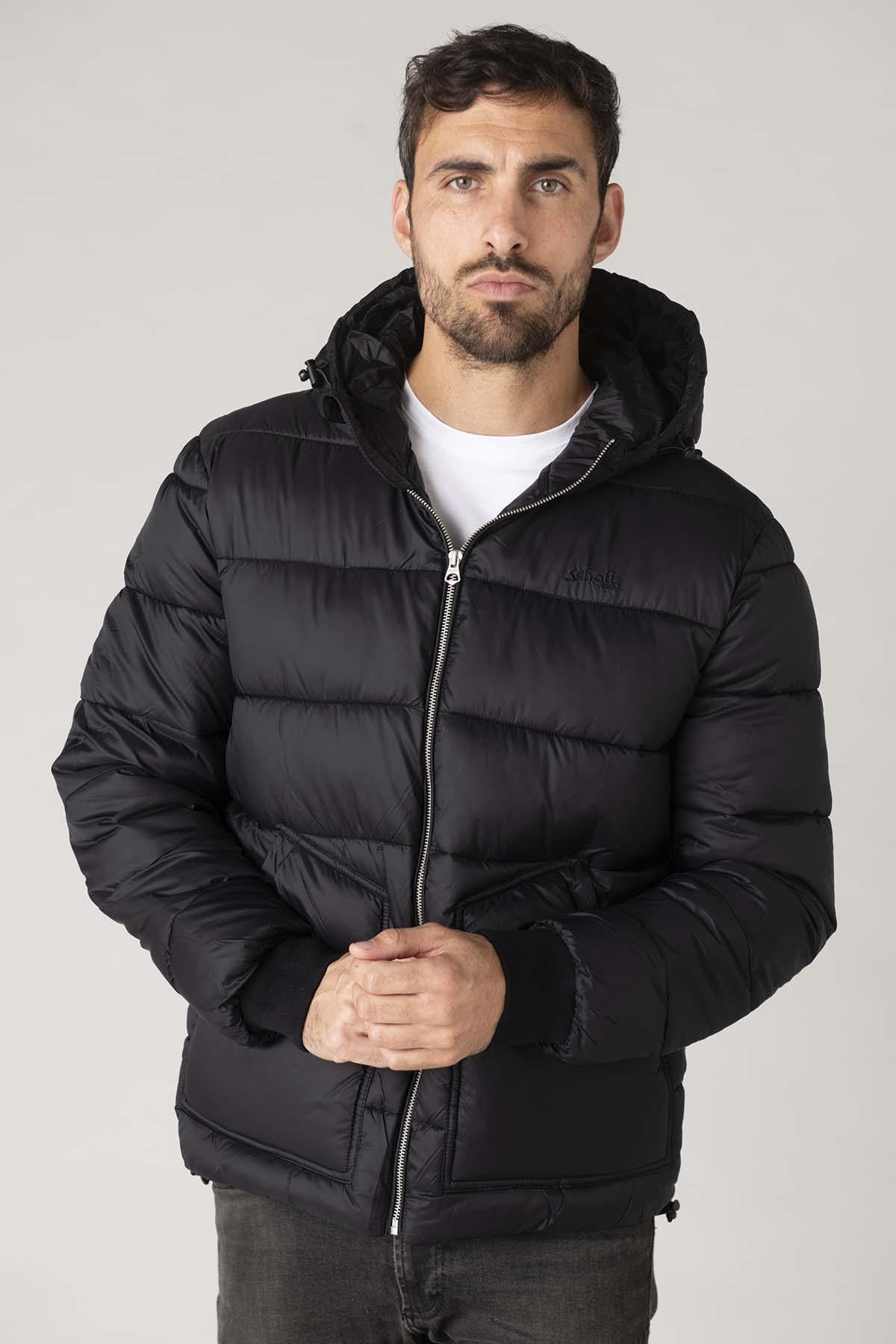 Giacche Uomo Schott HAWKRS BLACK/BLACK — vista 1