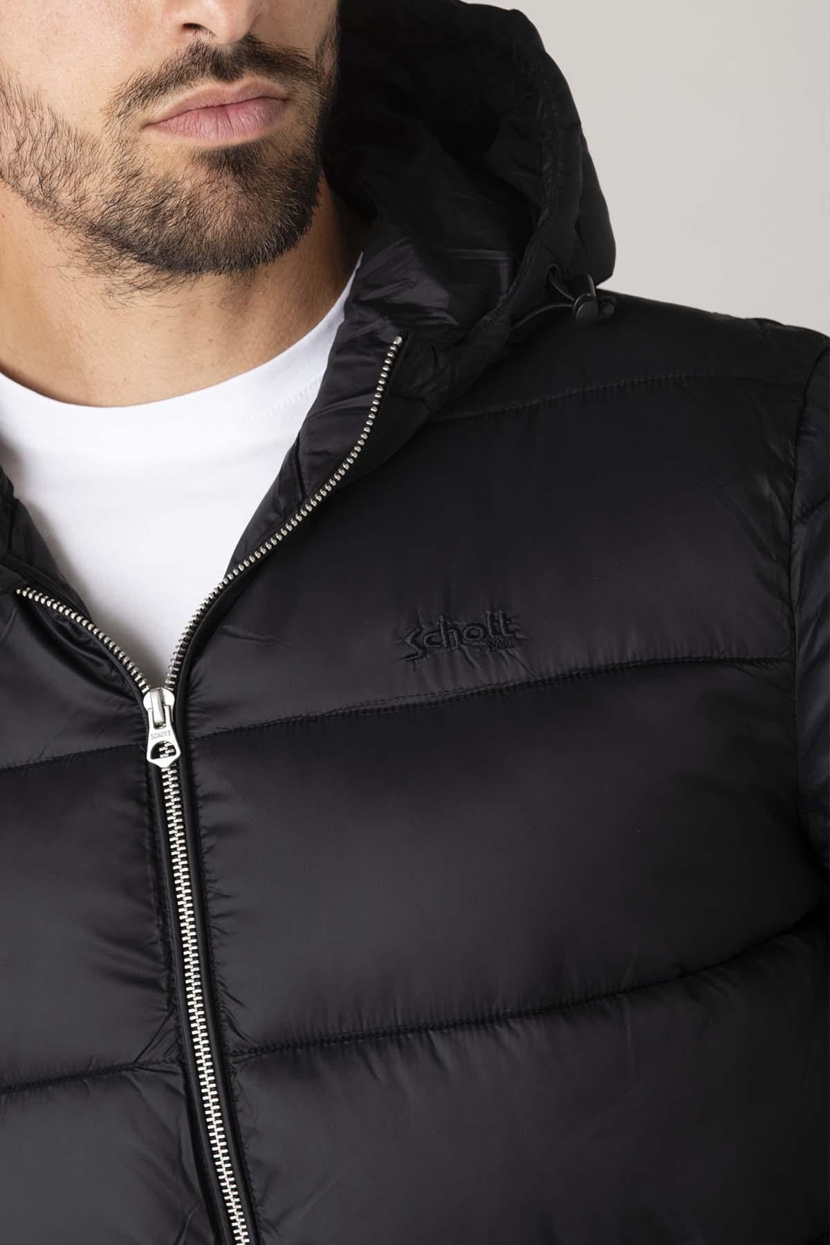 Giacche Uomo Schott HAWKRS BLACK/BLACK — vista 5
