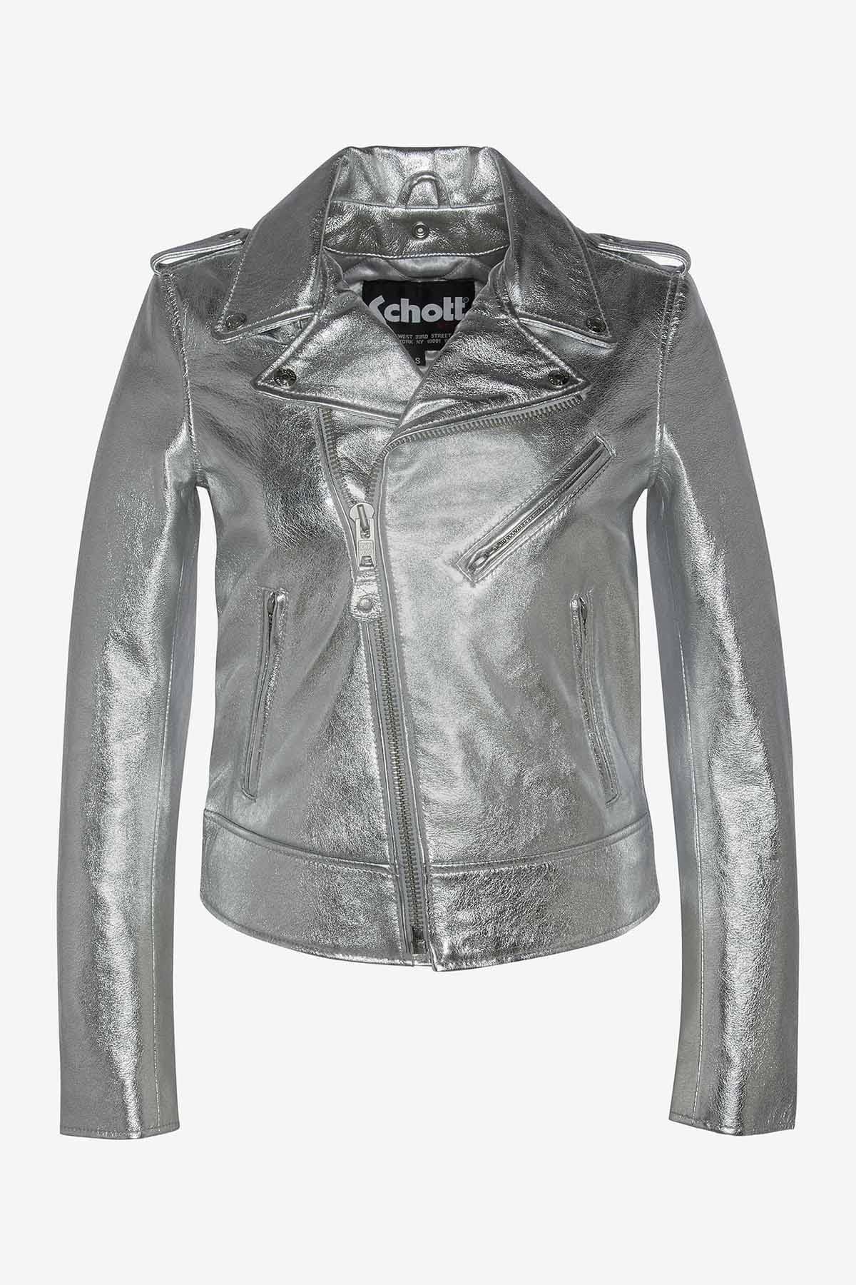 Damen Jacke Schott LCW1601D SILVER — Ansicht 1