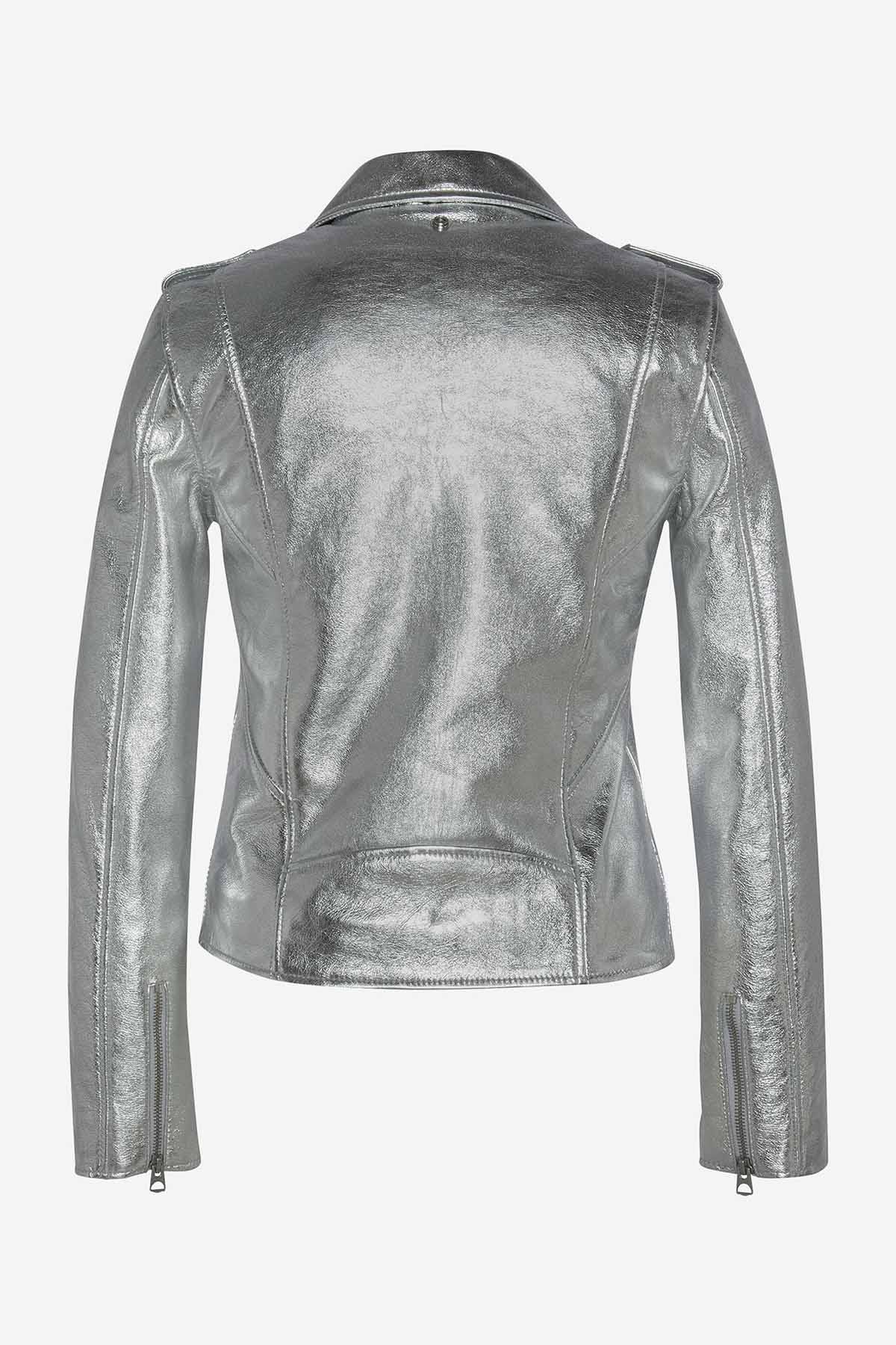 Damen Jacke Schott LCW1601D SILVER — Ansicht 2