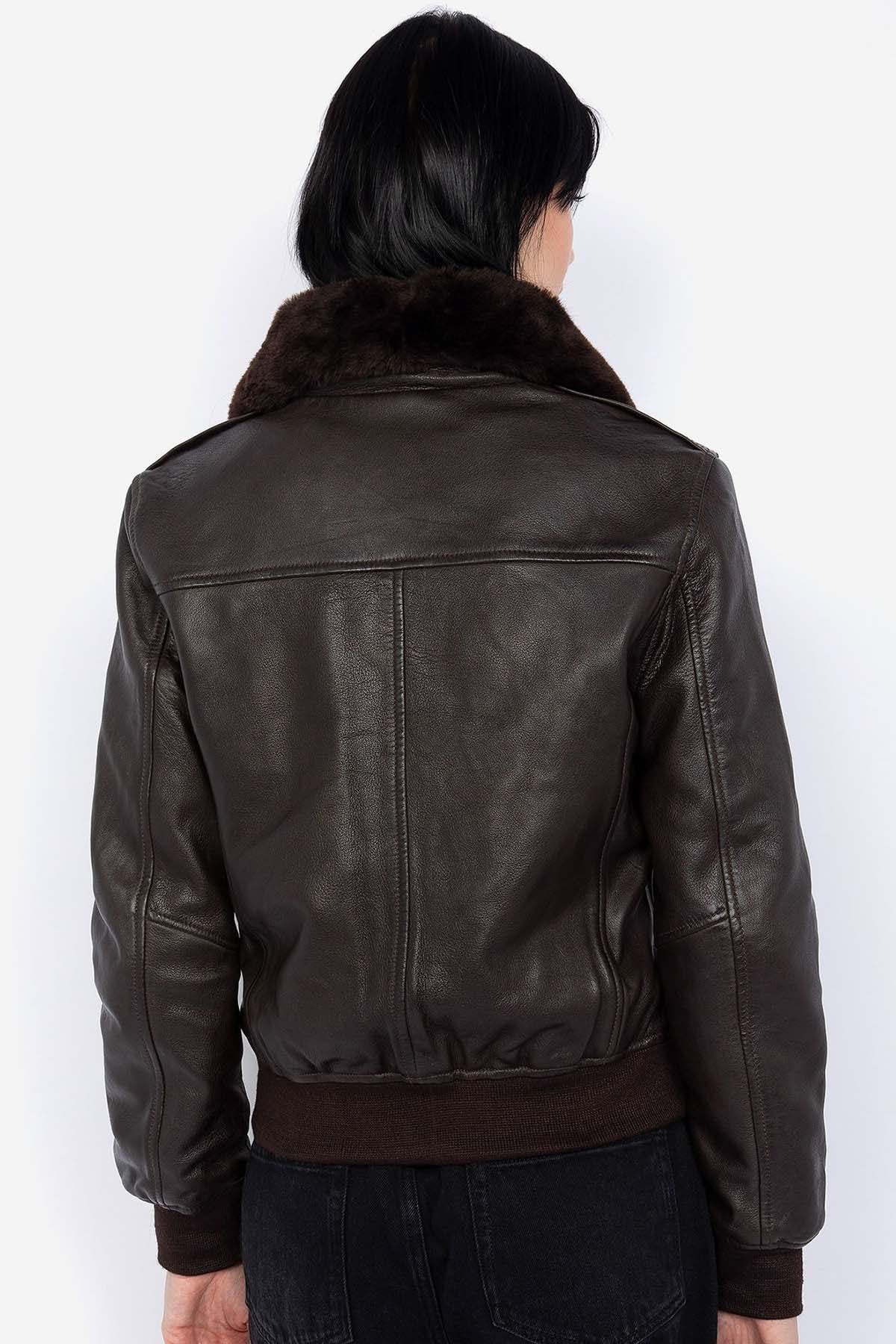 Giacche Donna Schott LCWLISAX DARK BROWN — vista 4