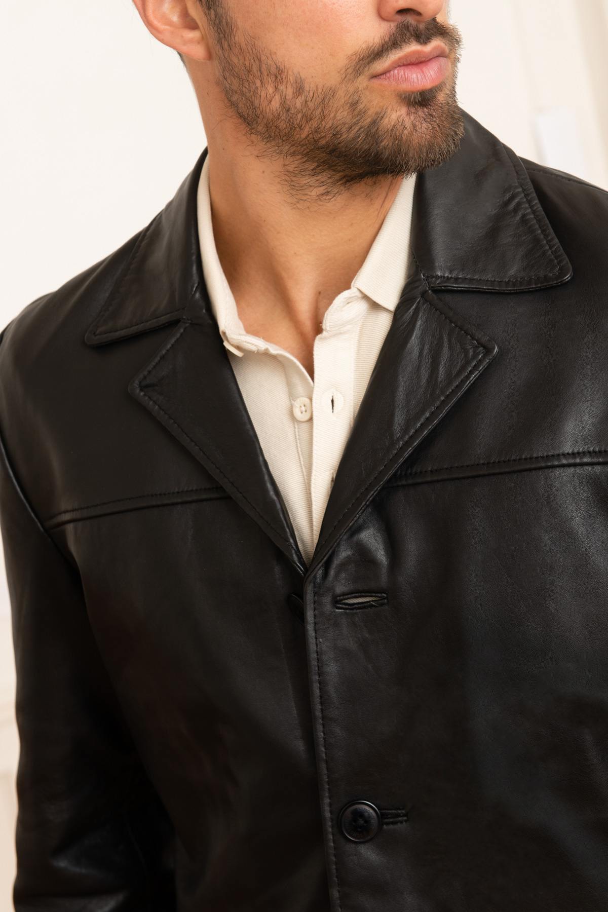 Herren Mantel Schott LCMAINE2CC BLACK — Ansicht 7