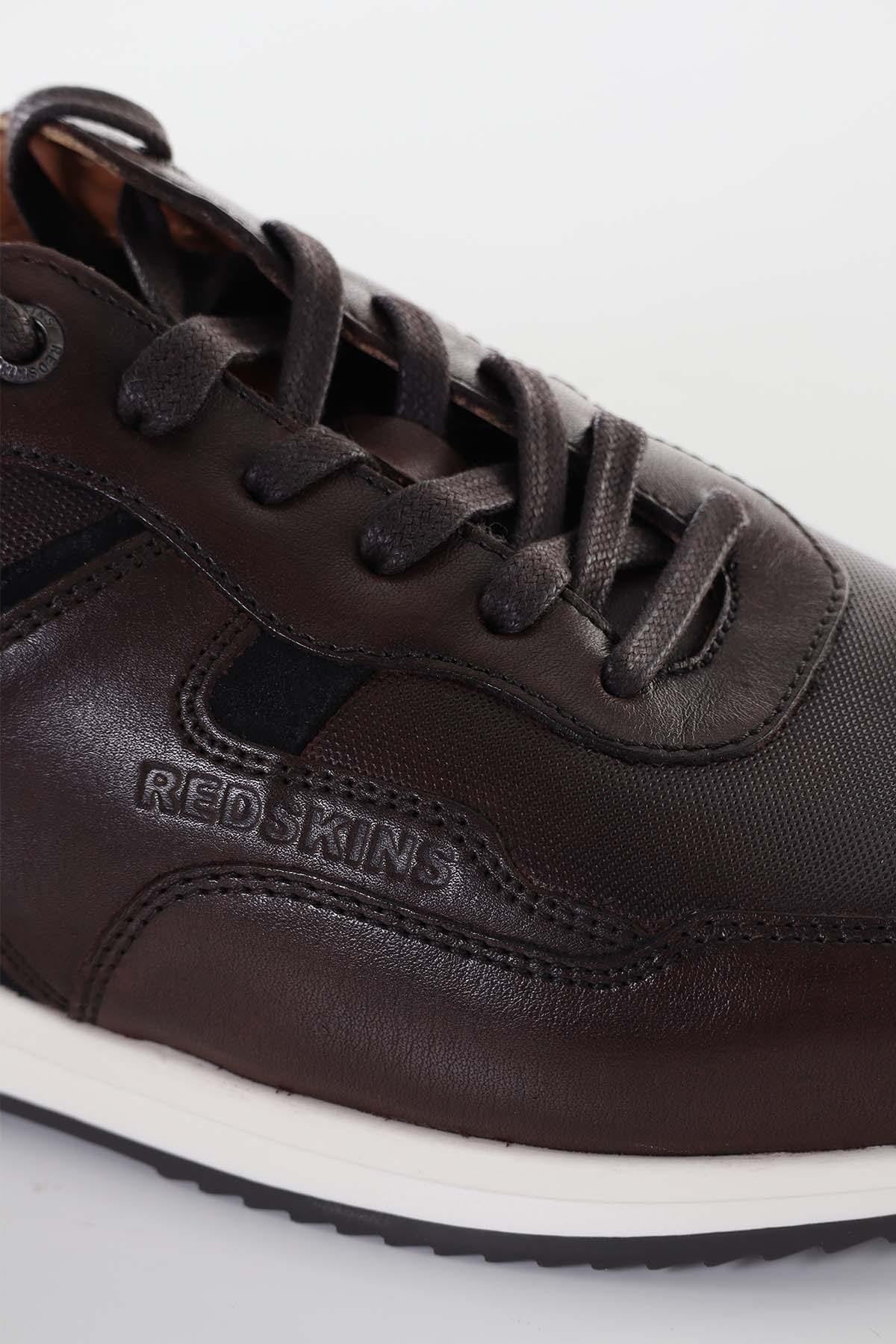 Scarpe Da Ginnastica In Pelle Uomo Redskins GARROS MARRON MARINE — vista 3