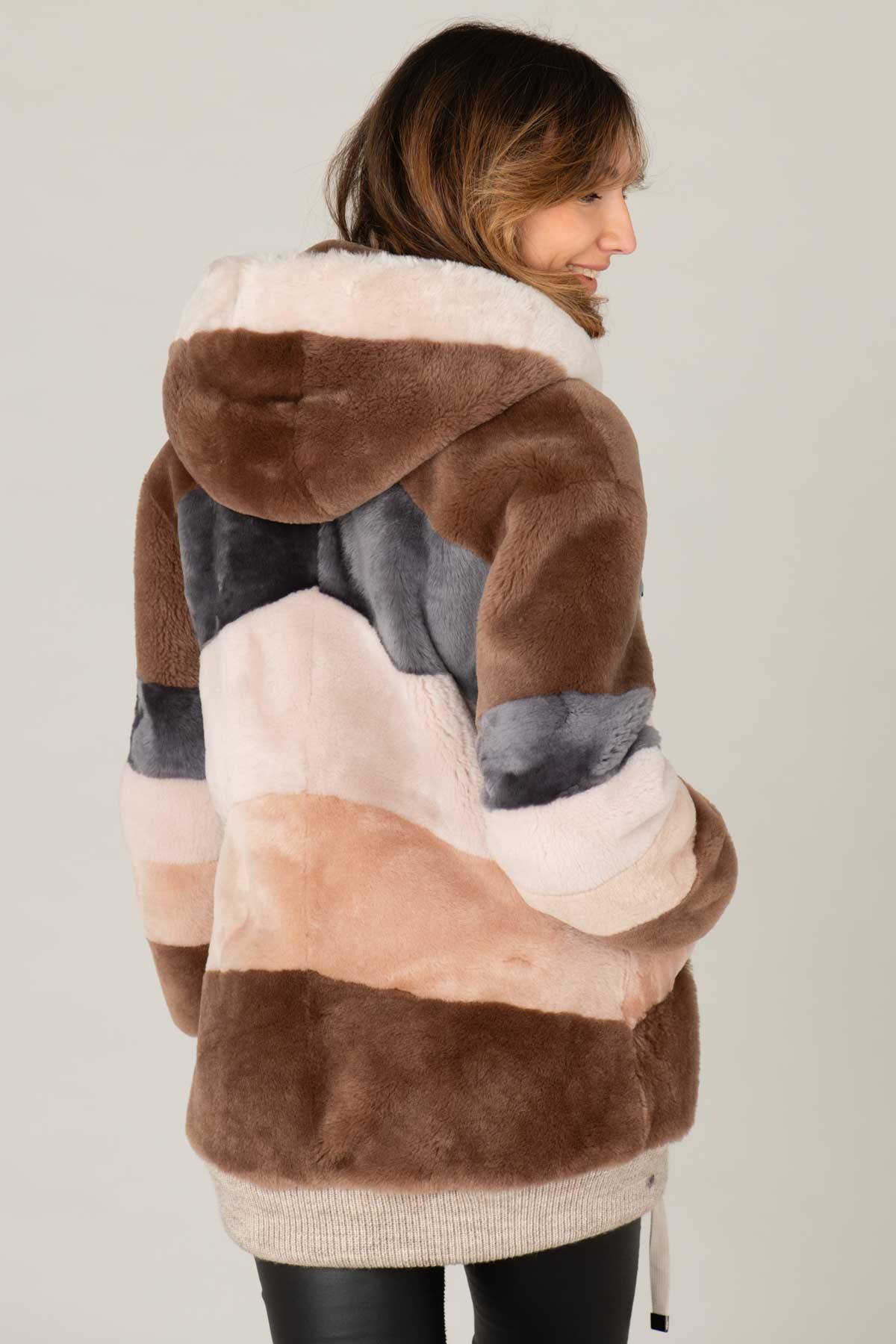 Pelliccia Donna Cityzen MERVEILLE MERINOS MULTICOLOR — vista 6