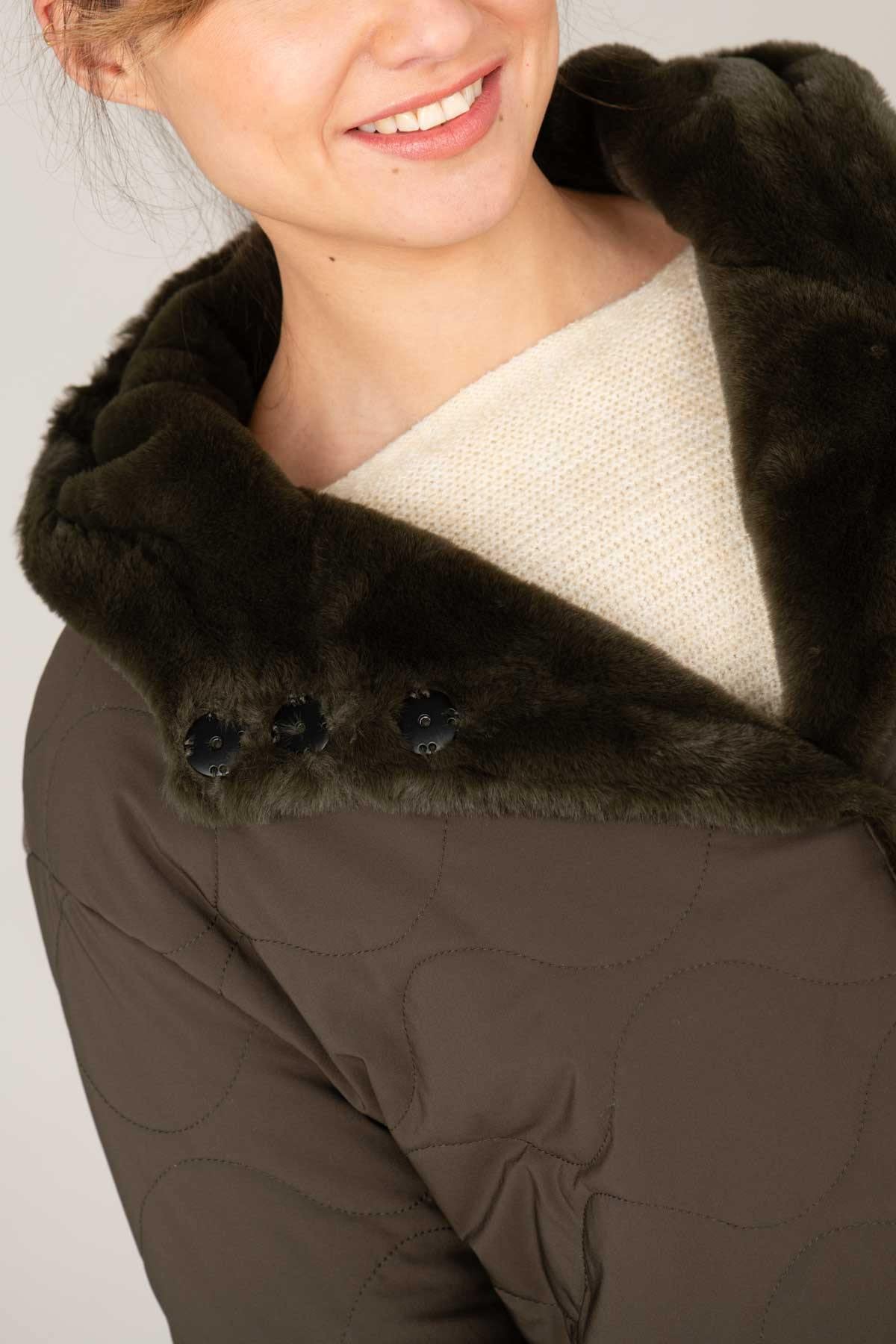 Veste Femme Oakwood TOASTING KAKI 526 — vue 10