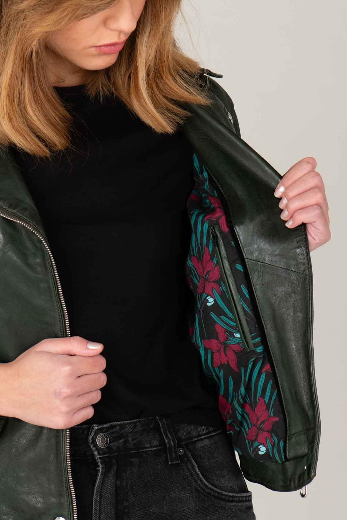 Giacche Donna Rose Garden OLYMPE LAMB VITA KHAKI — vista 6