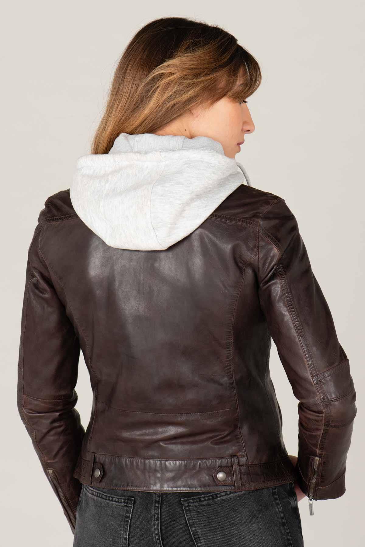 Blouson Femme Rose Garden SILENE HOOD SHEEP AOSTA REDDISH BROWN — vue 2