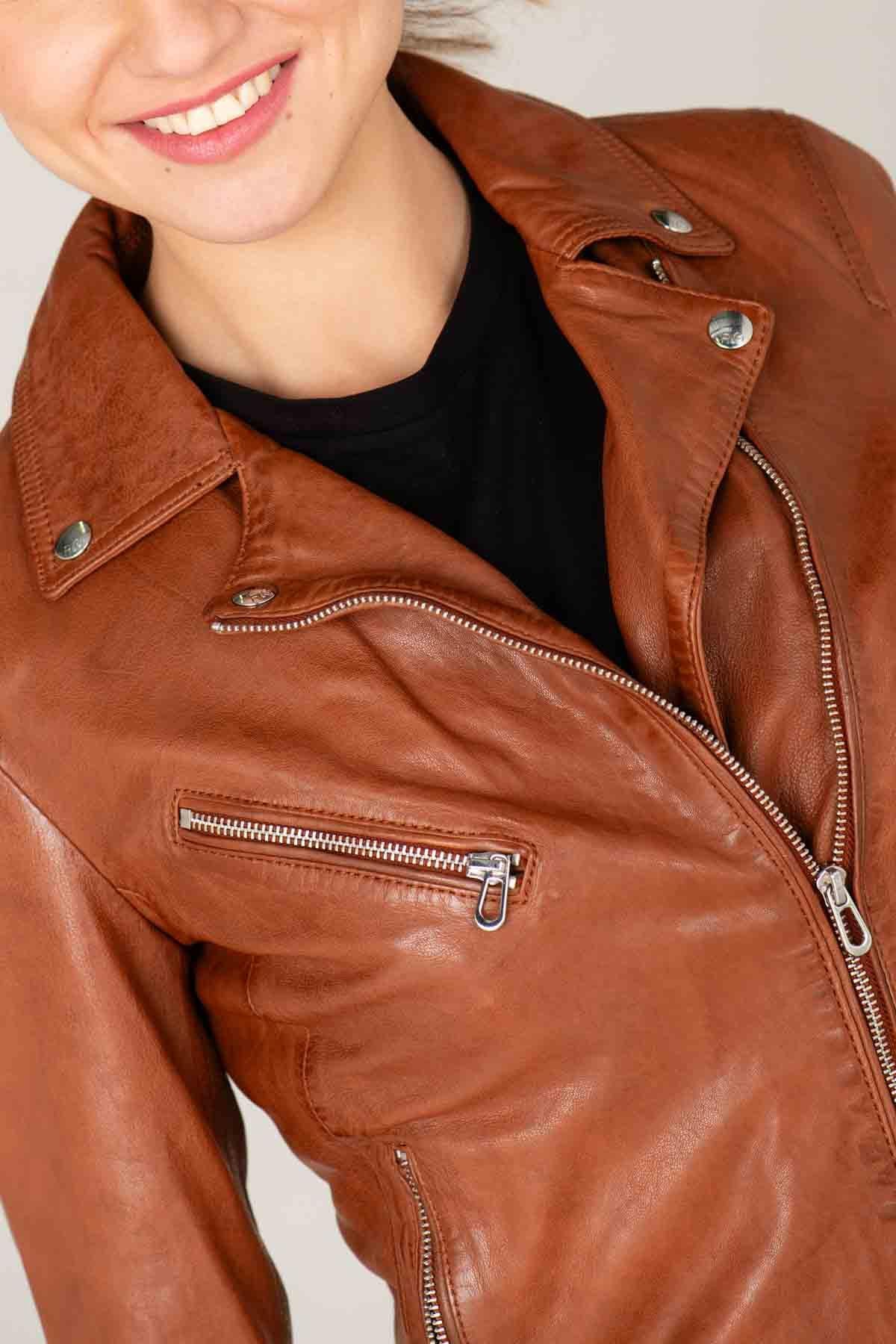 Damen Jacke Rose Garden OLYMPE LAMB VITA COGNAC — Ansicht 2