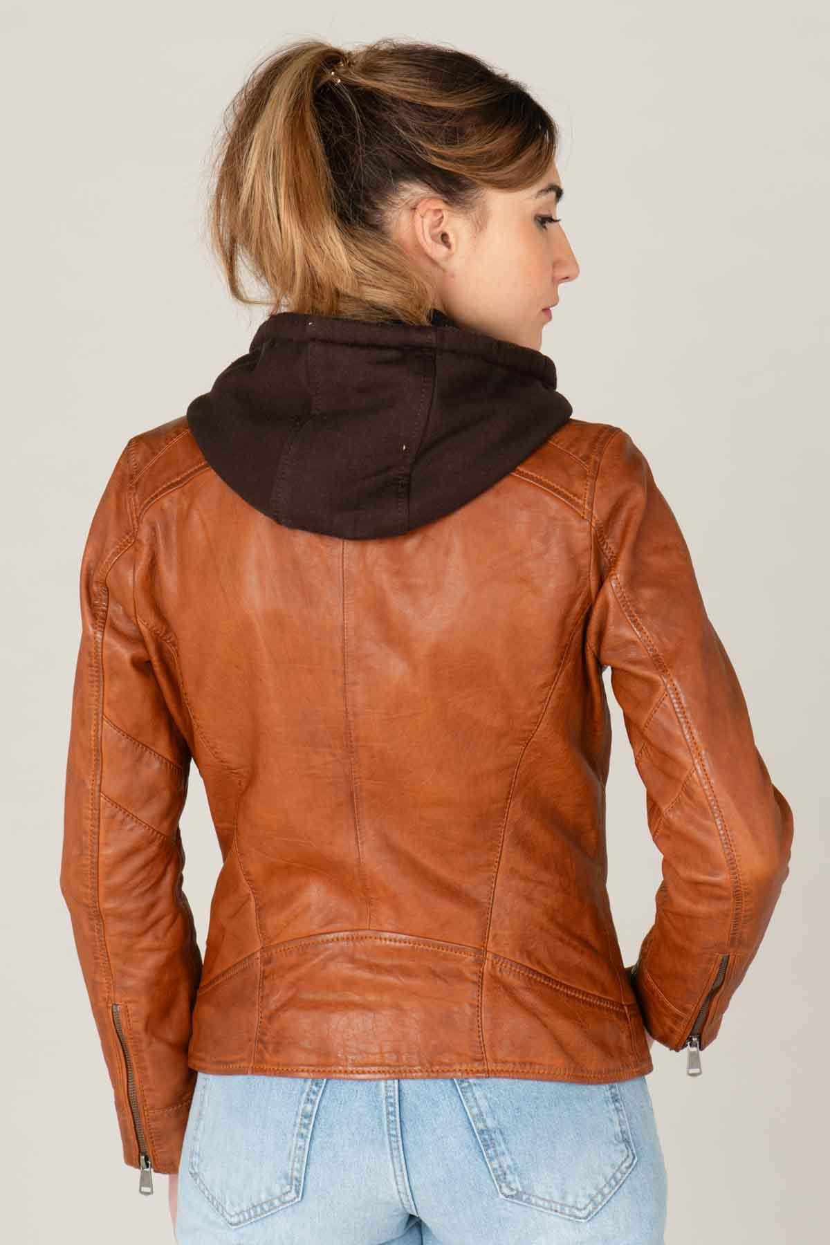 Damen Jacke Cityzen ISABELA HOOD COGNAC — Ansicht 2