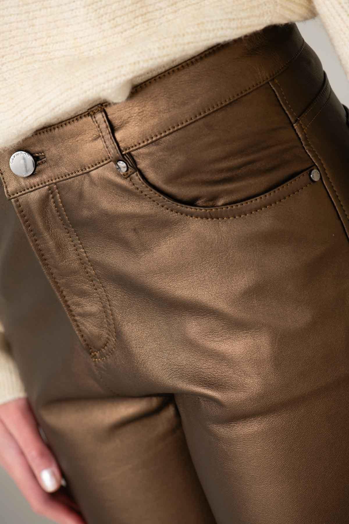Damen Hose Oakwood PRETTY METAL GOLD 561 — Ansicht 2